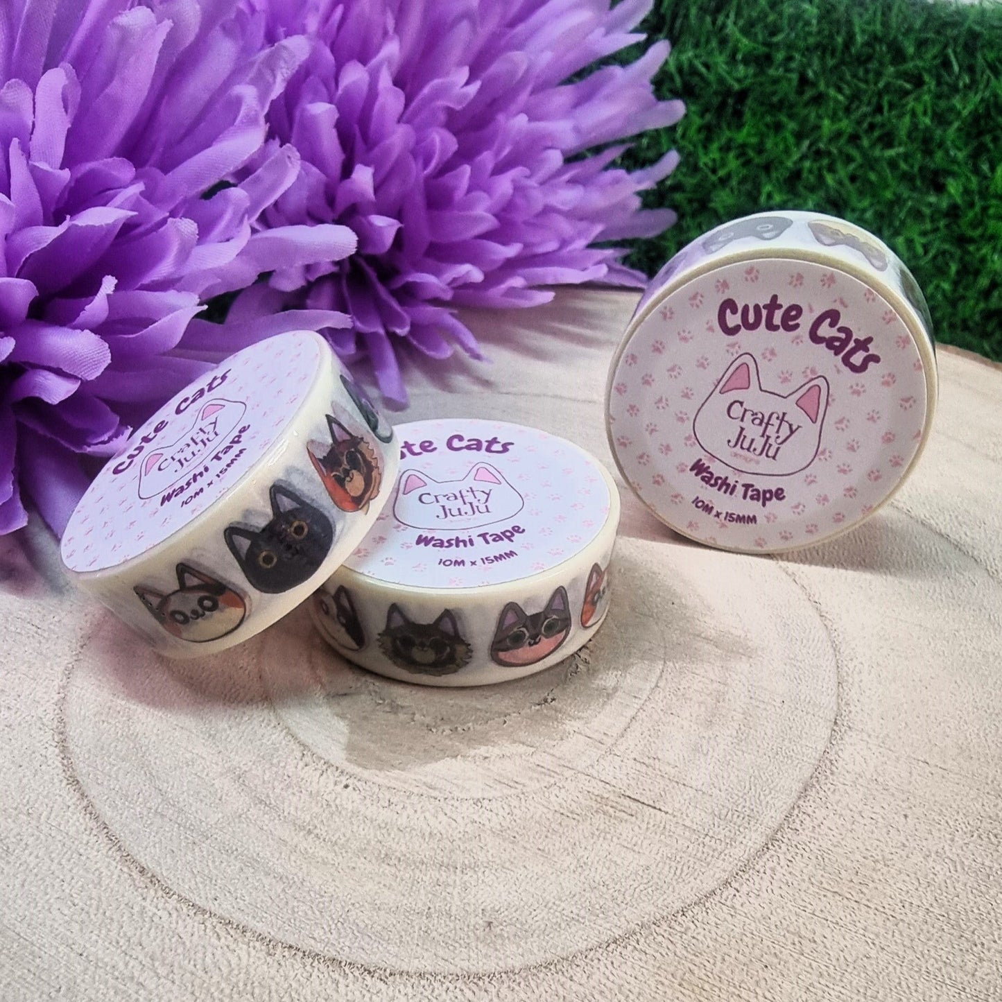 Cute Cat Faces Washi Tape