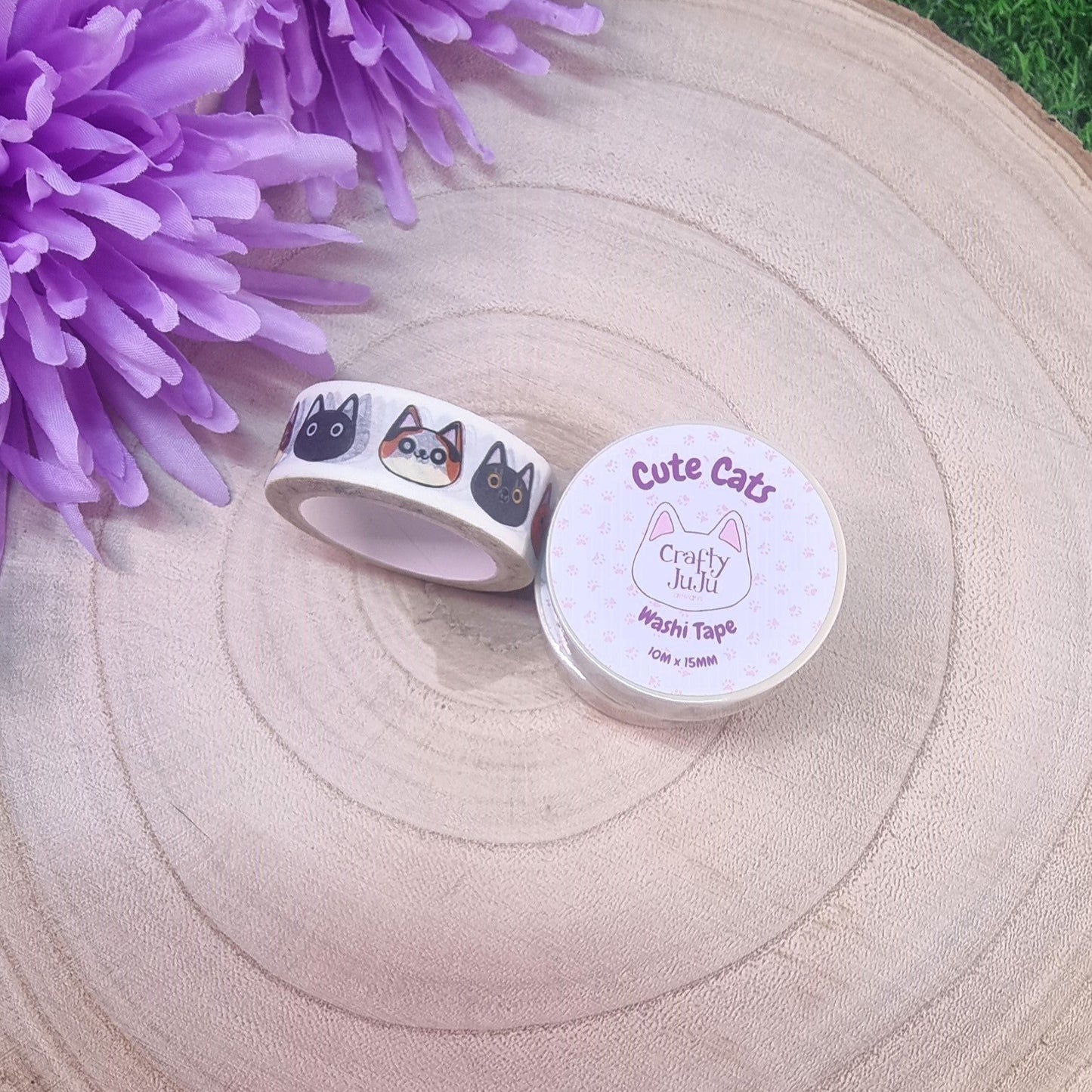 Cute Cat Faces Washi Tape