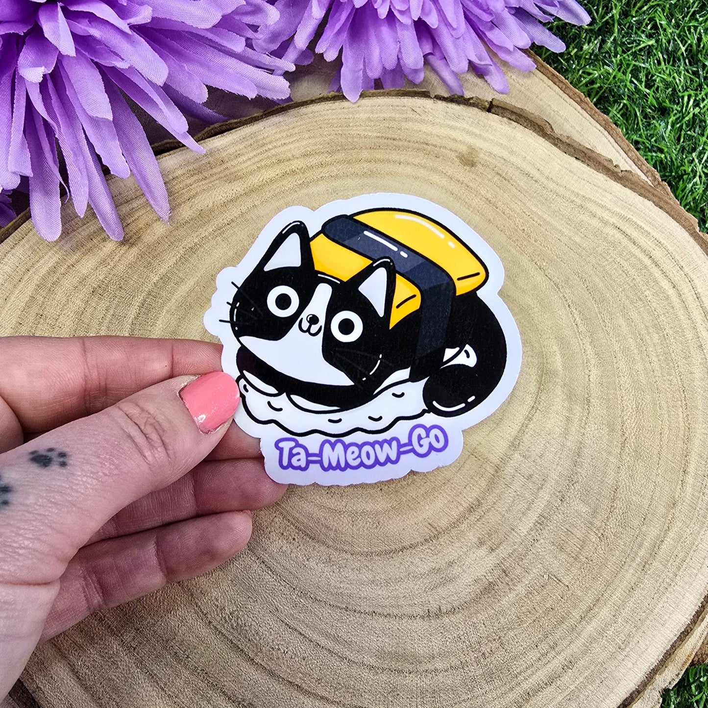 Cat Sushi Themed Die-cut Stickers