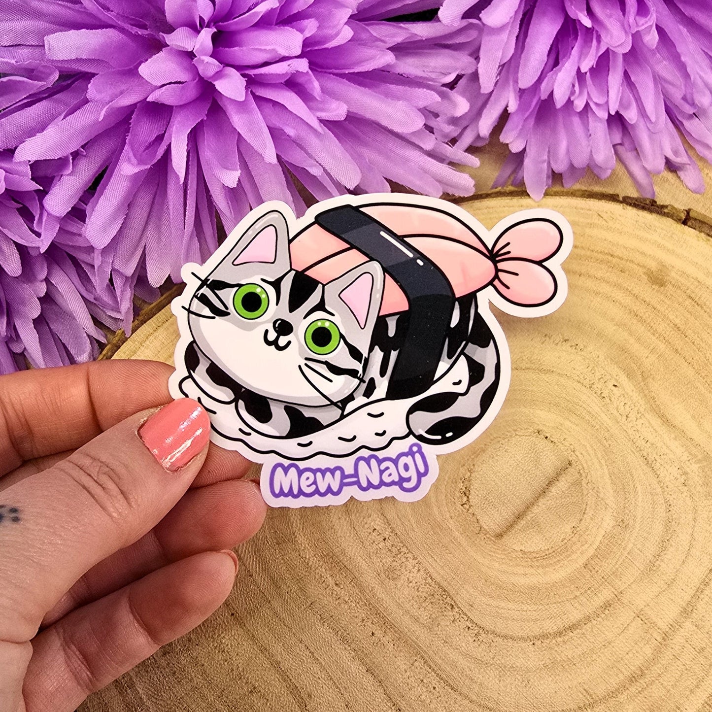 Cat Sushi Themed Die-cut Stickers