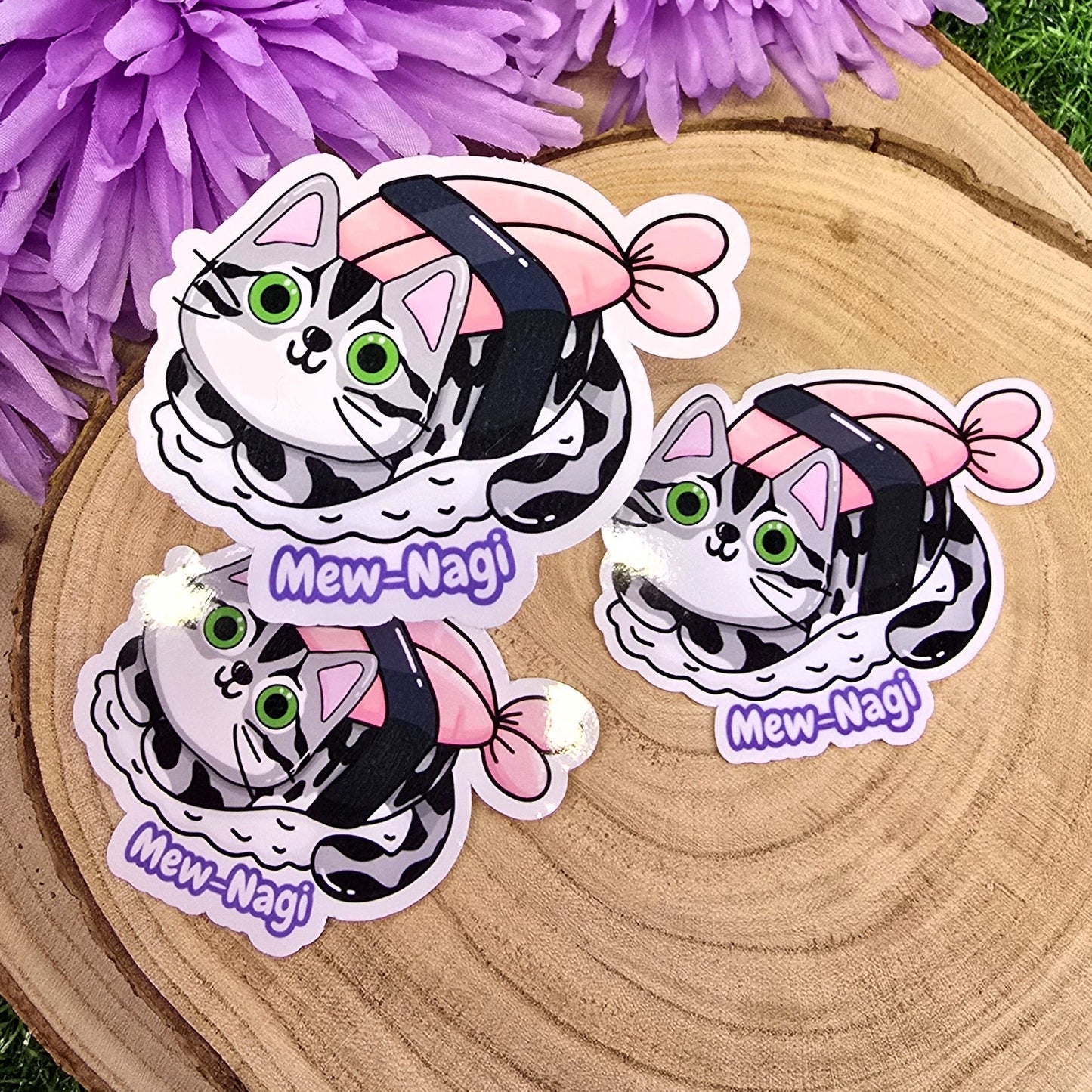Cat Sushi Themed Die-cut Stickers