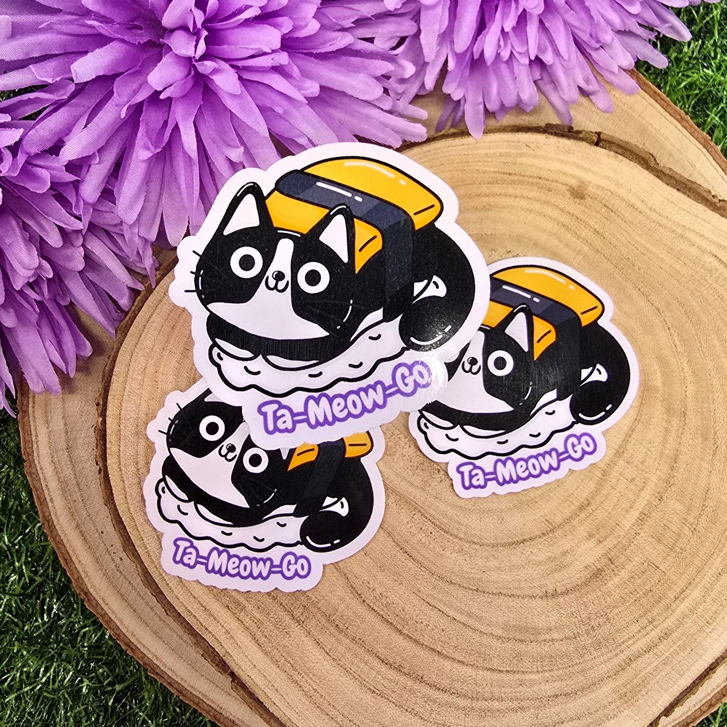 Cat Sushi Themed Die-cut Stickers