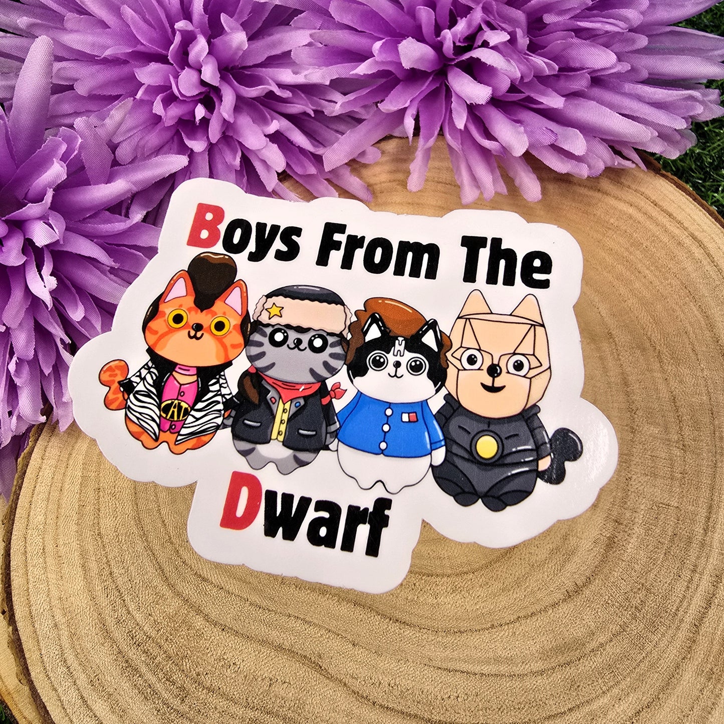 Red Dwarf Cat Large Vinyl Die-cut Stickers