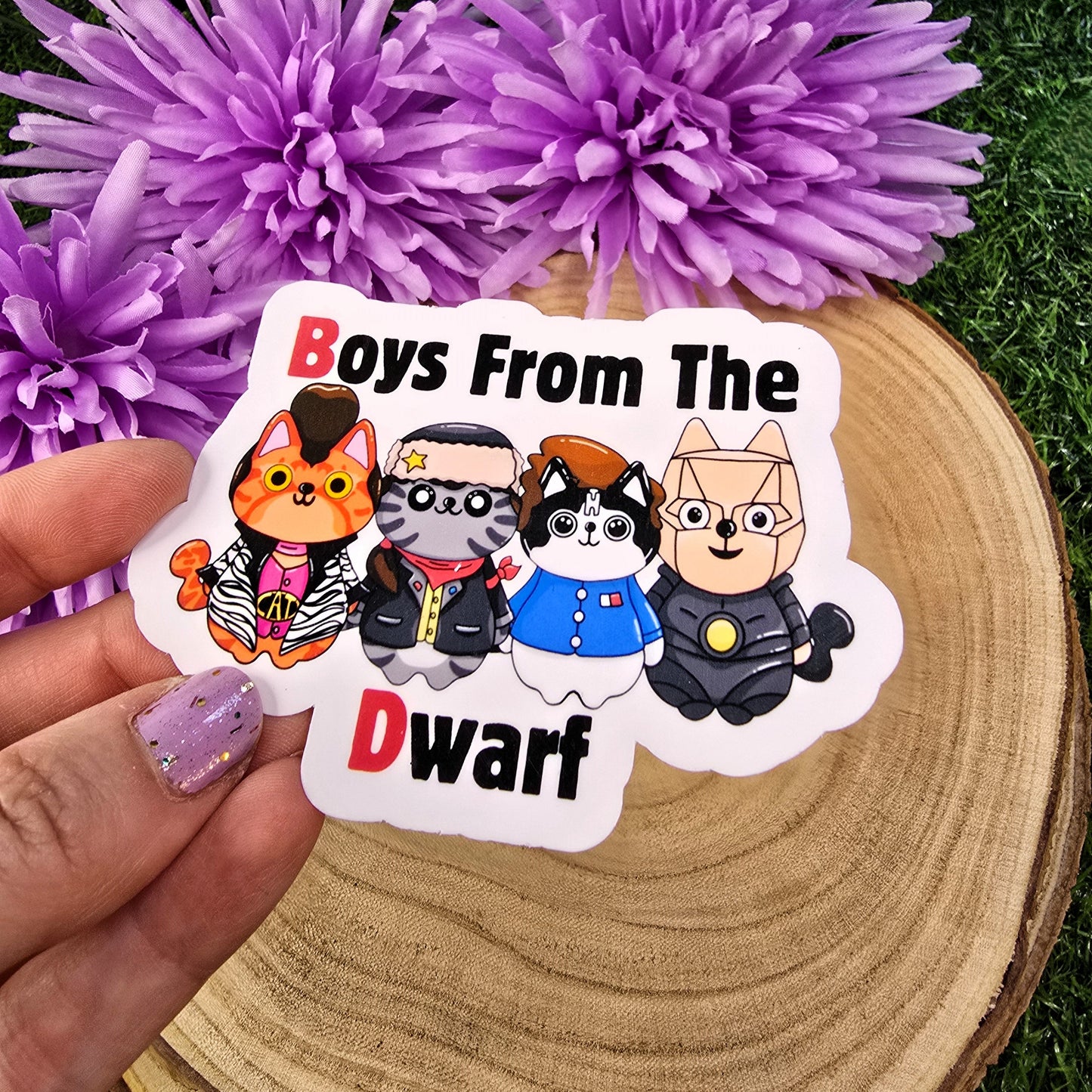 Red Dwarf Cat Large Vinyl Die-cut Stickers