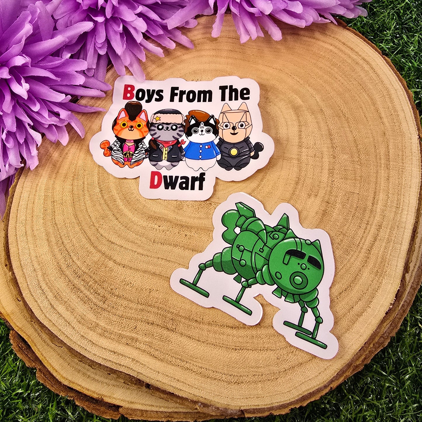 Red Dwarf Cat Large Vinyl Die-cut Stickers