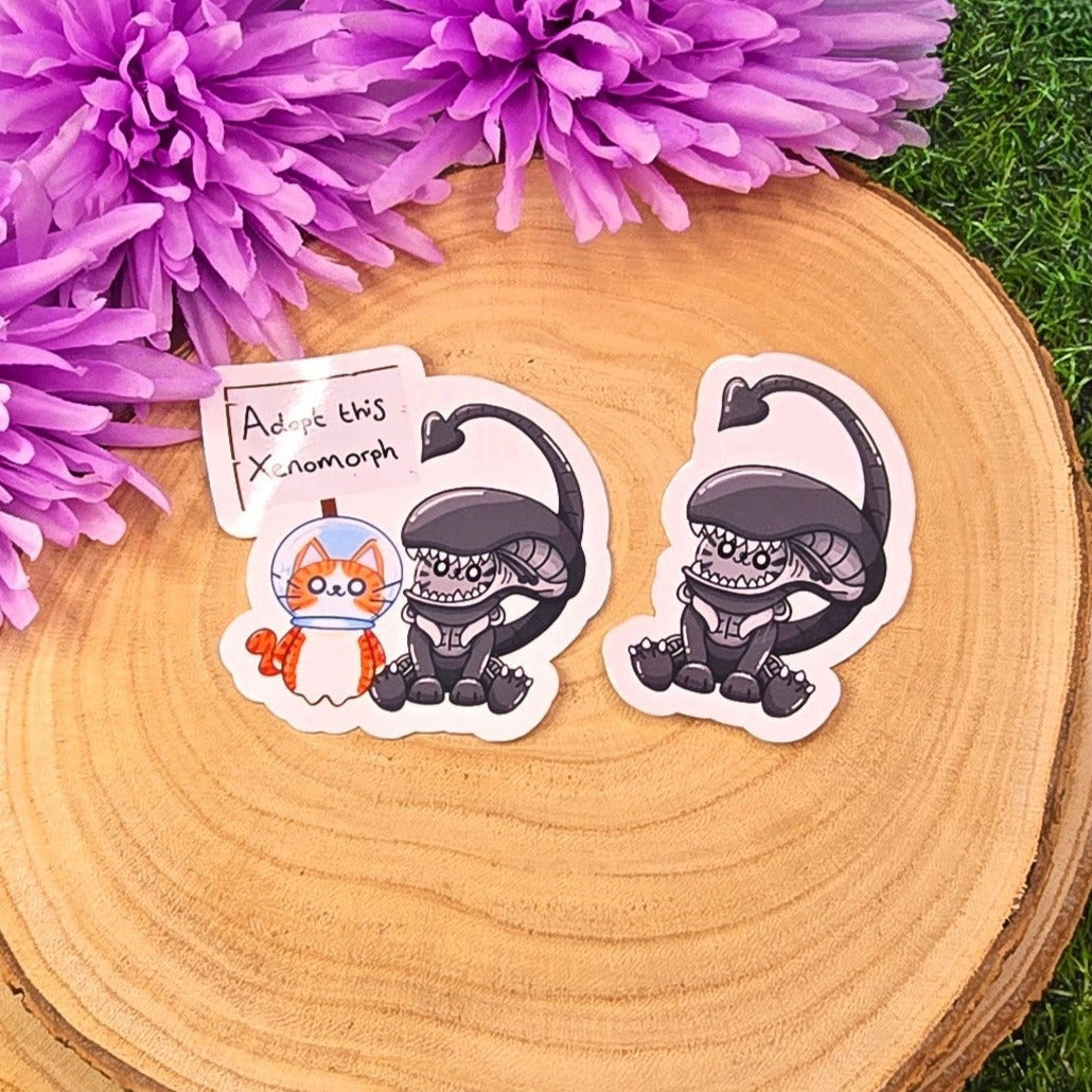 Alien Cat Xenomorph Large Vinyl Die-cut Sticker