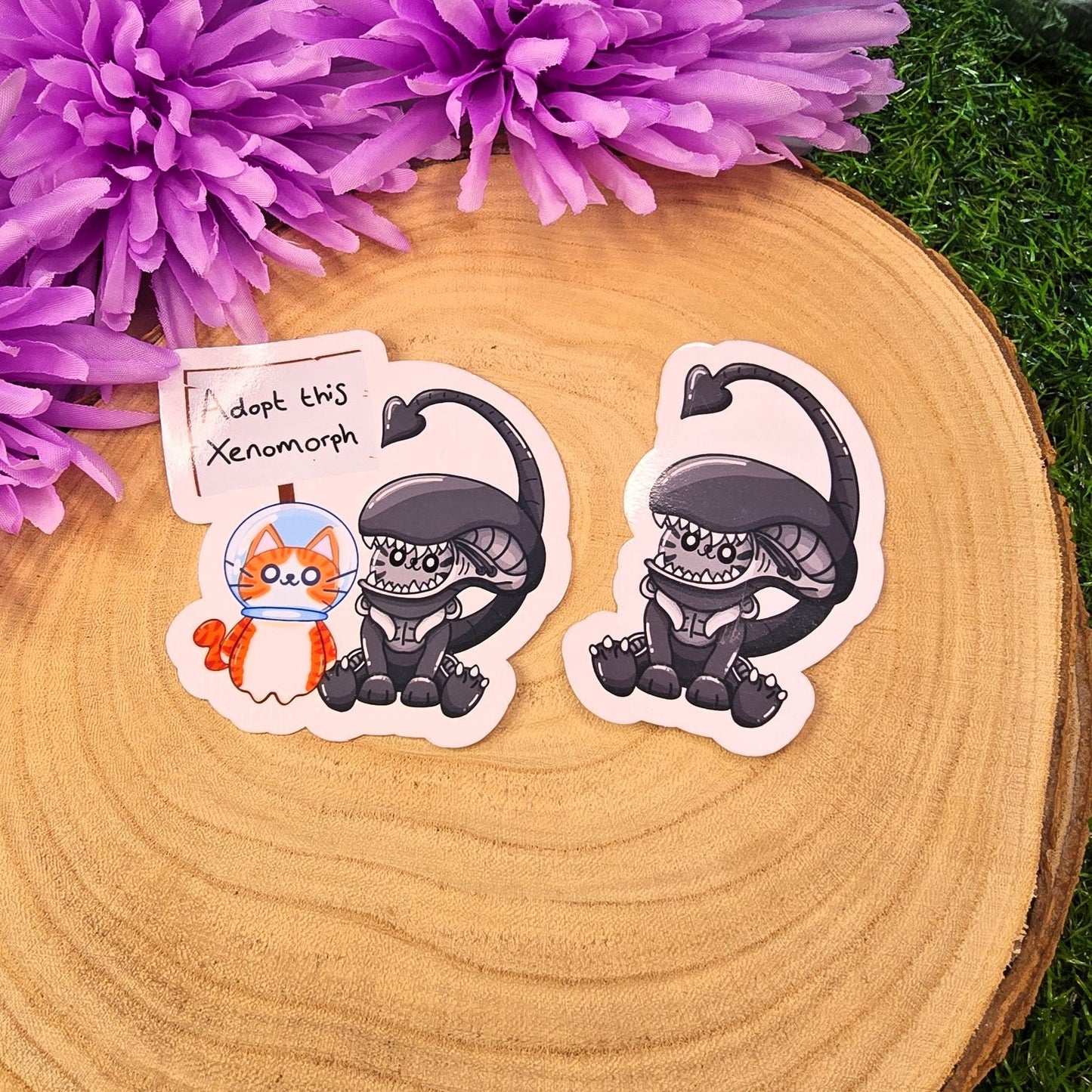 Alien Cat Xenomorph Large Vinyl Die-cut Sticker