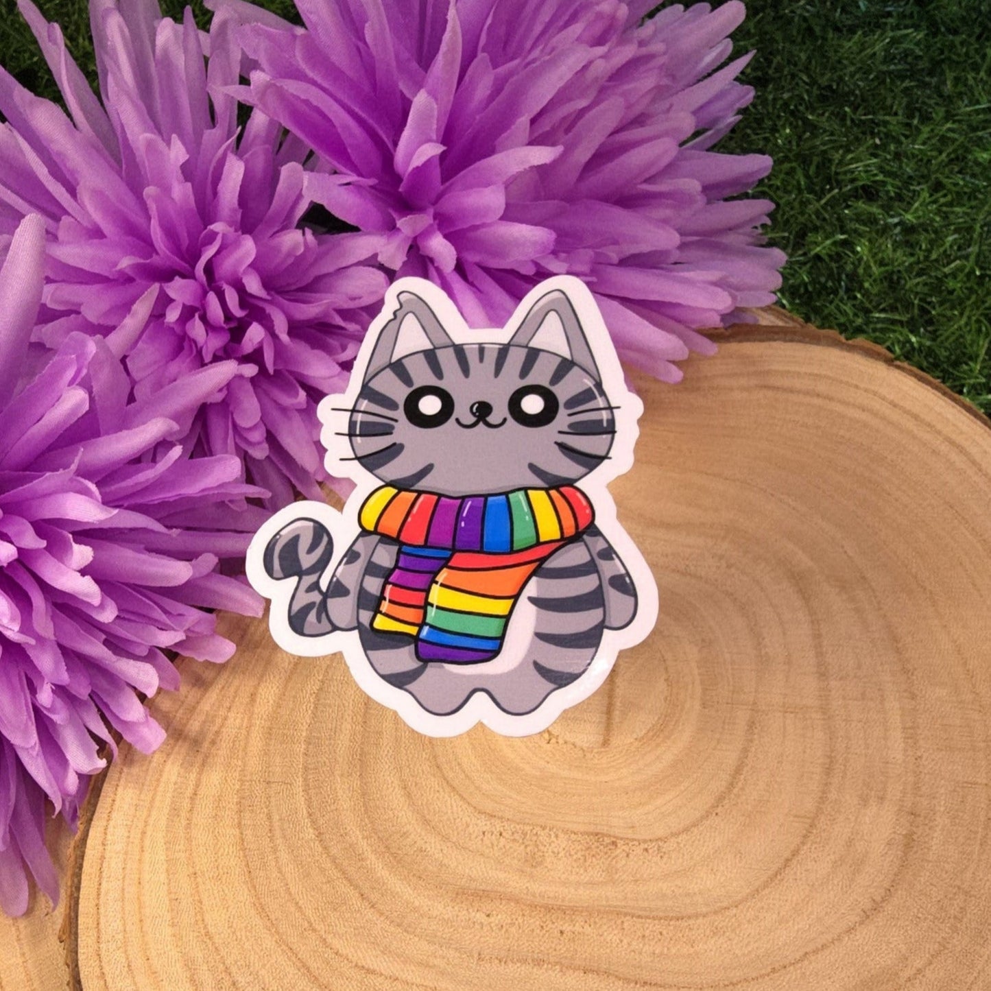 Cat Who Large Vinyl Die-cut Sticker