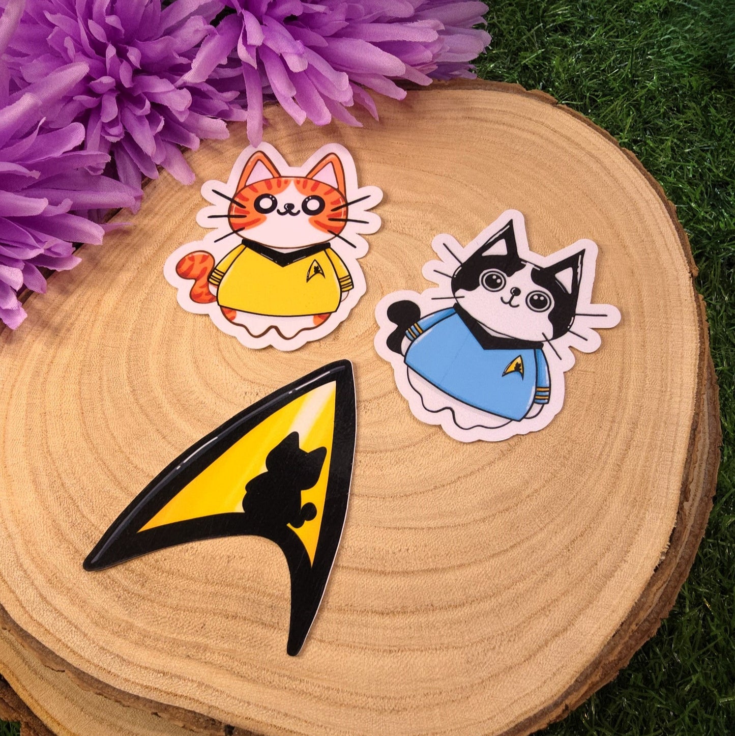 Star Trek Cat Stickers – Cute Sci-Fi Kitty Vinyl Stickers for Trekkies & Cat Lovers