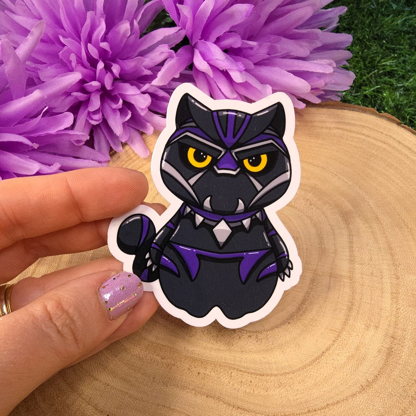 Black Panther Cat Large Vinyl Die-cut Sticker
