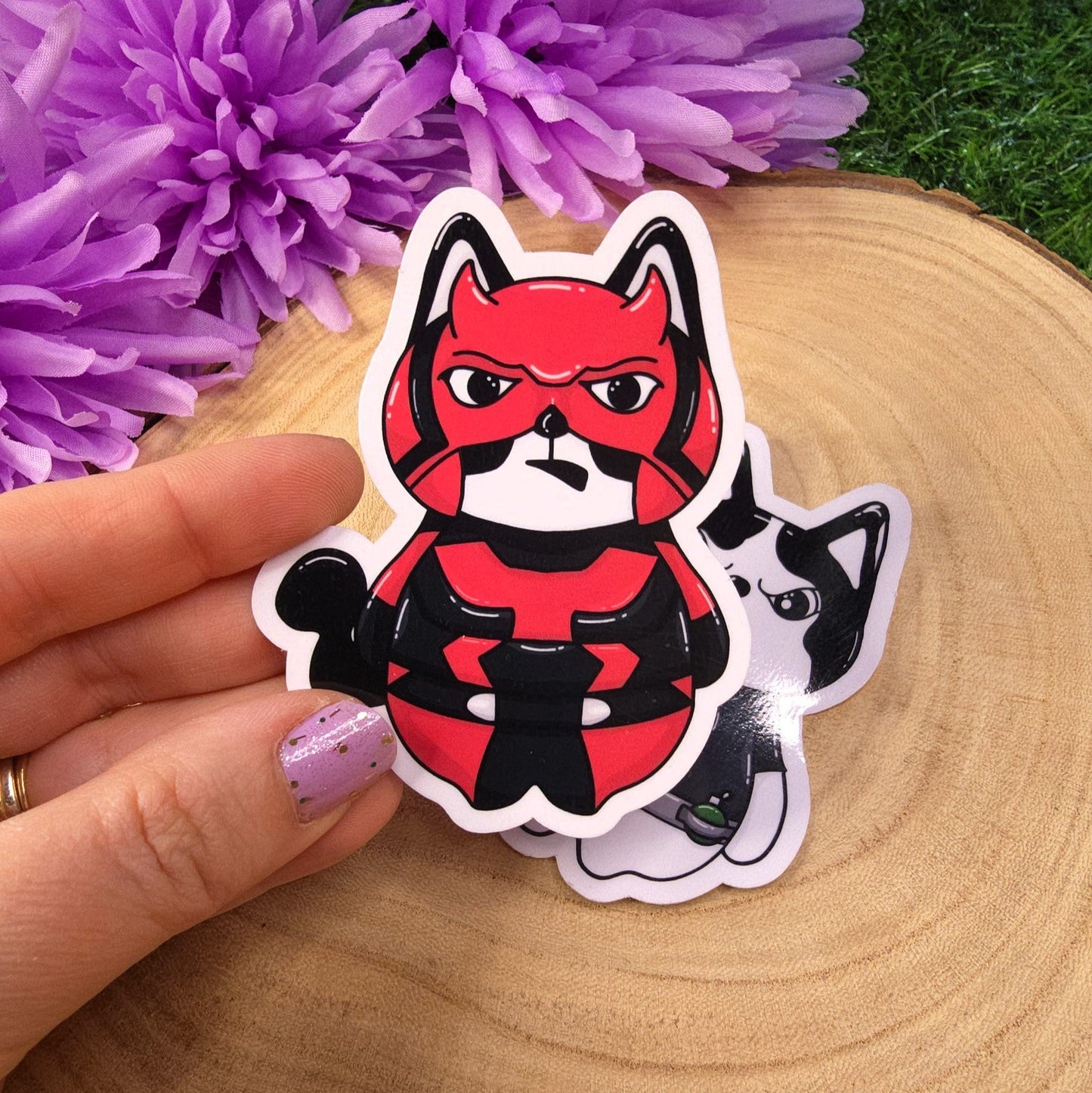 Daredevil & The Punisher Cat Large Vinyl Die-cut Stickers