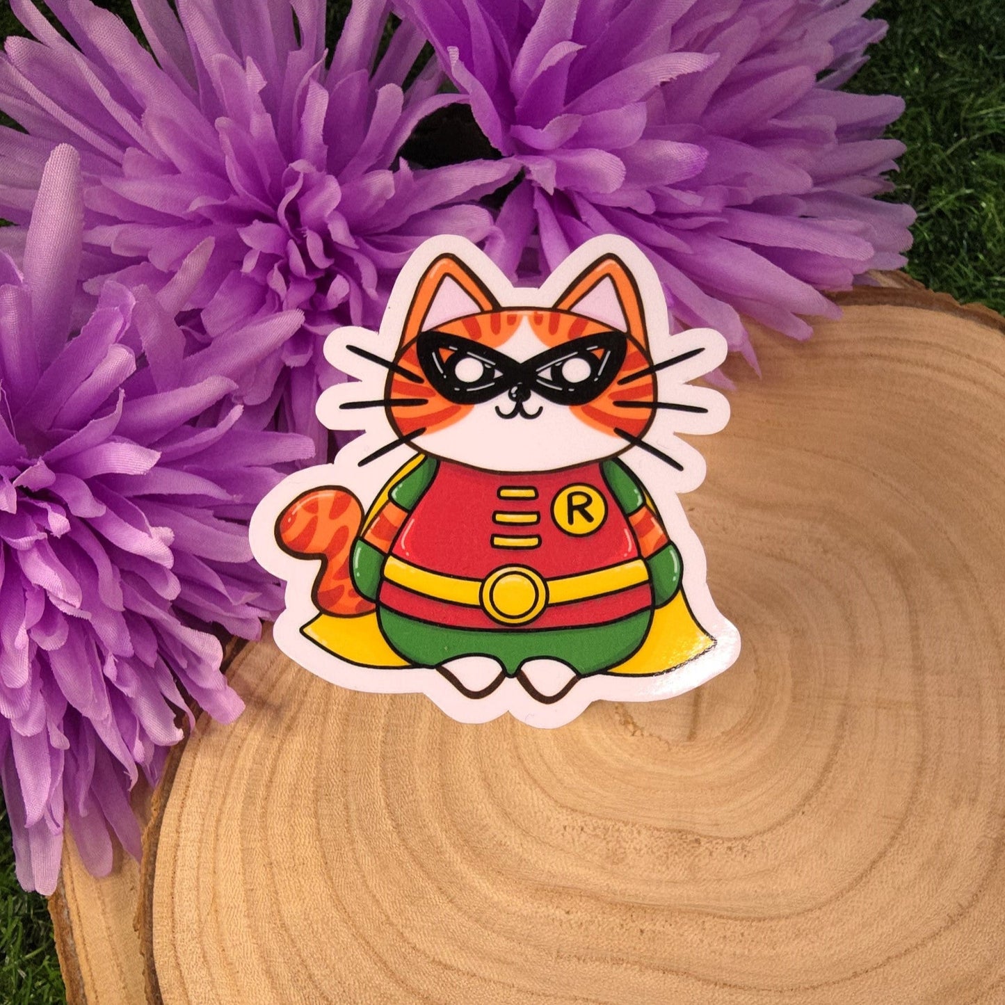 Batman & Robin Cat Large Vinyl Die-cut Stickers