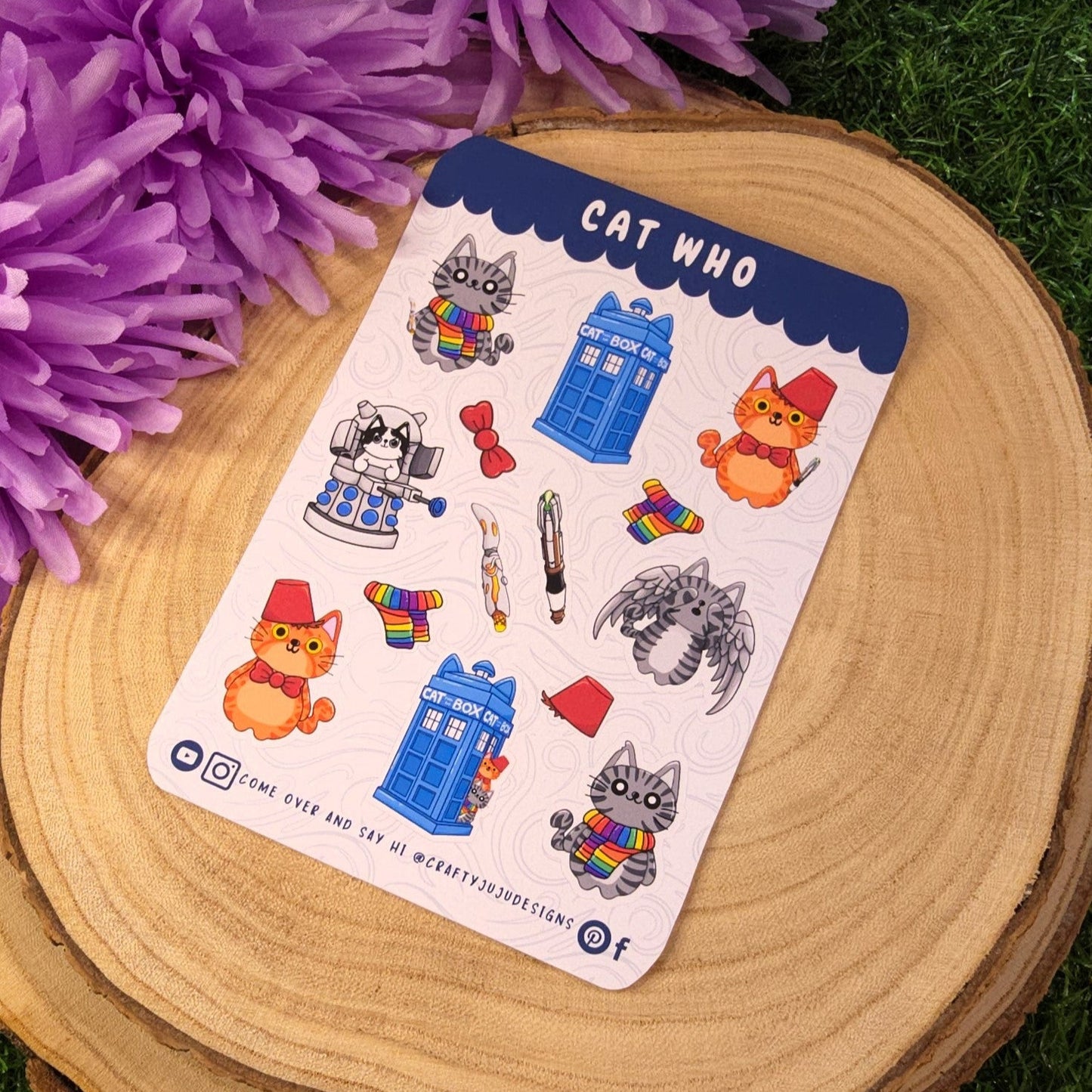 Cat Who - Cute Doctor Who Planner Sticker Sheets