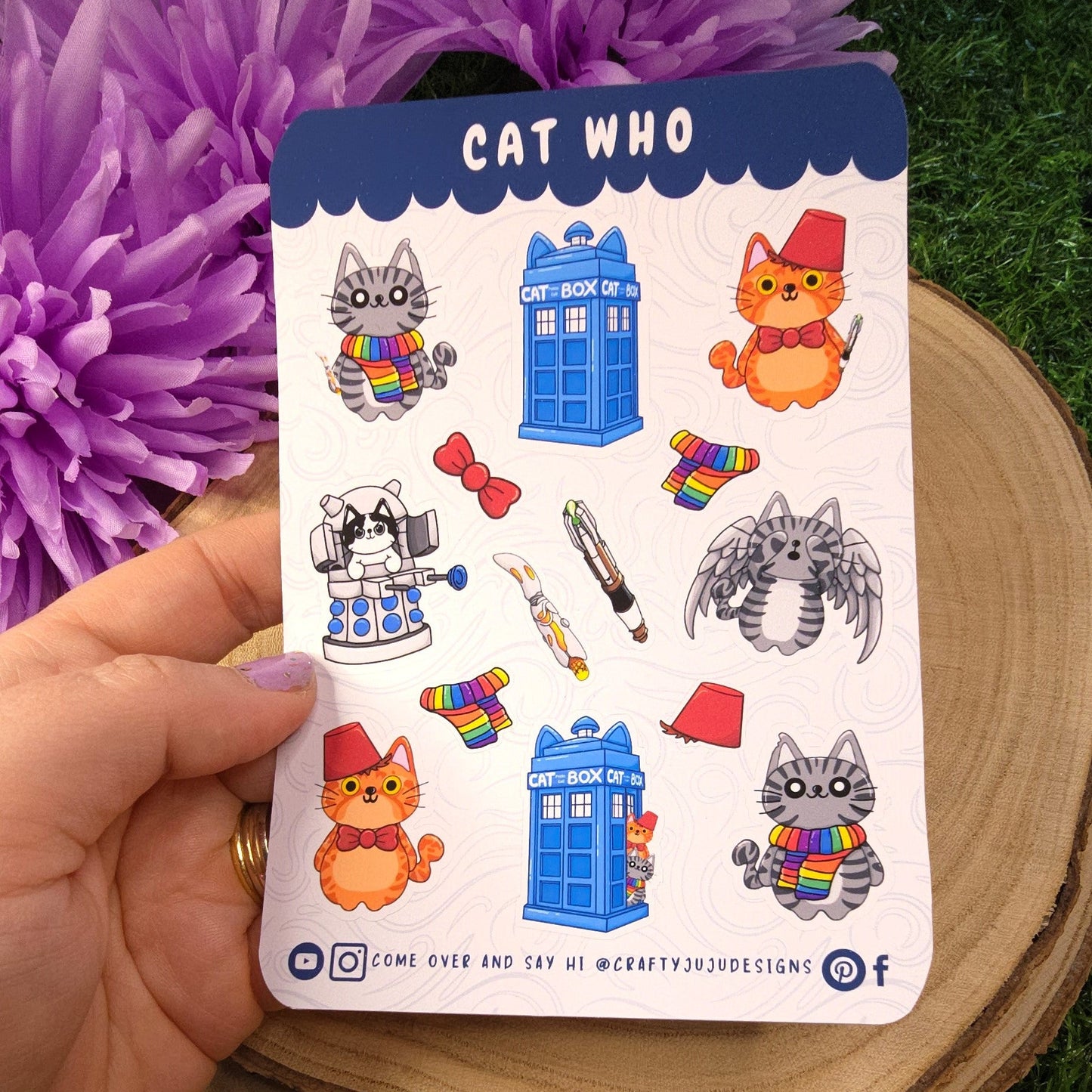 Cat Who - Cute Doctor Who Planner Sticker Sheets