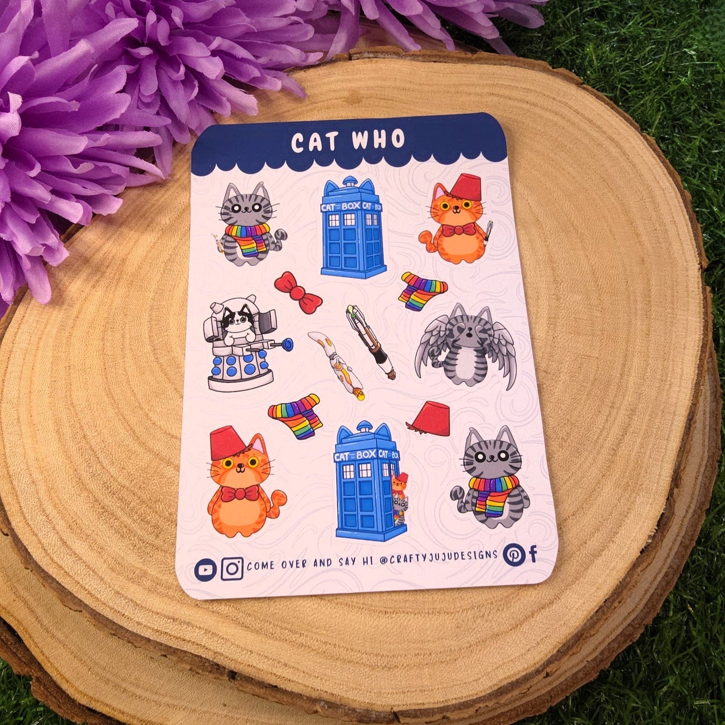 Cat Who - Cute Doctor Who Planner Sticker Sheets