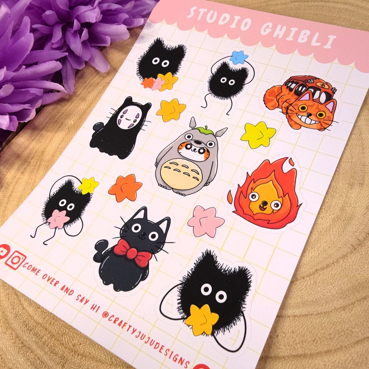 Studio Ghibli Cat Planner Sticker Sheets