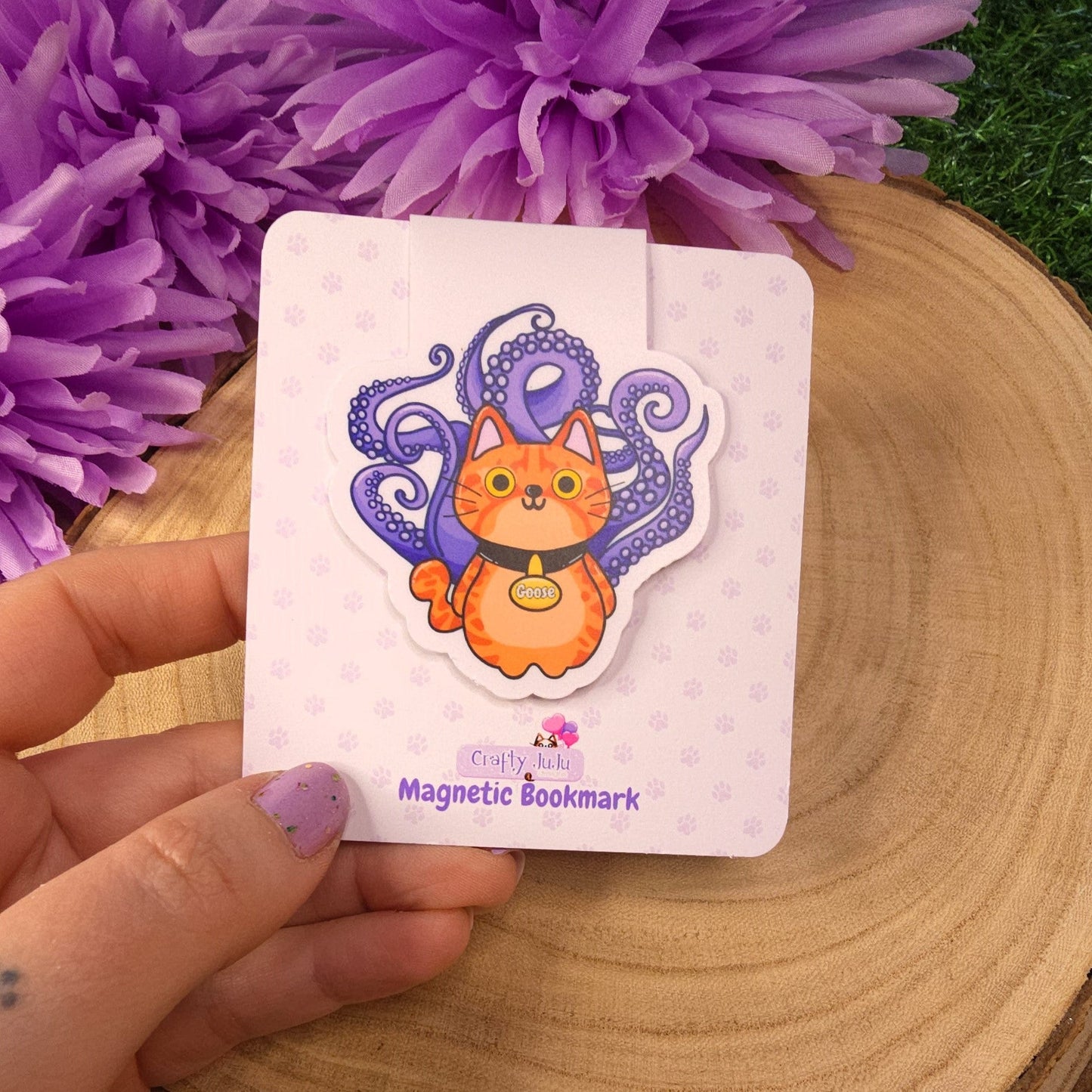 Goose The Cat Magnetic Bookmark