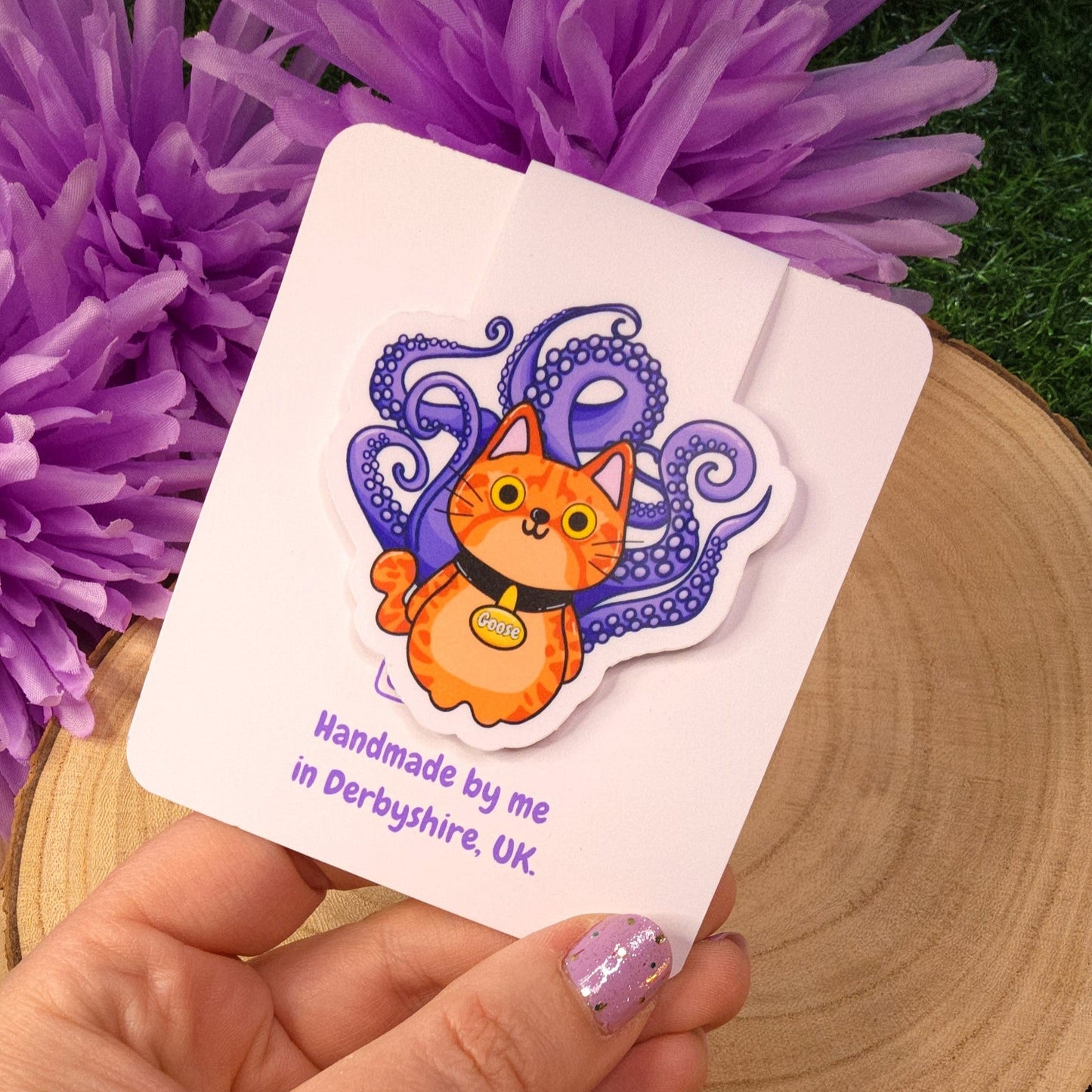 Goose The Cat Magnetic Bookmark