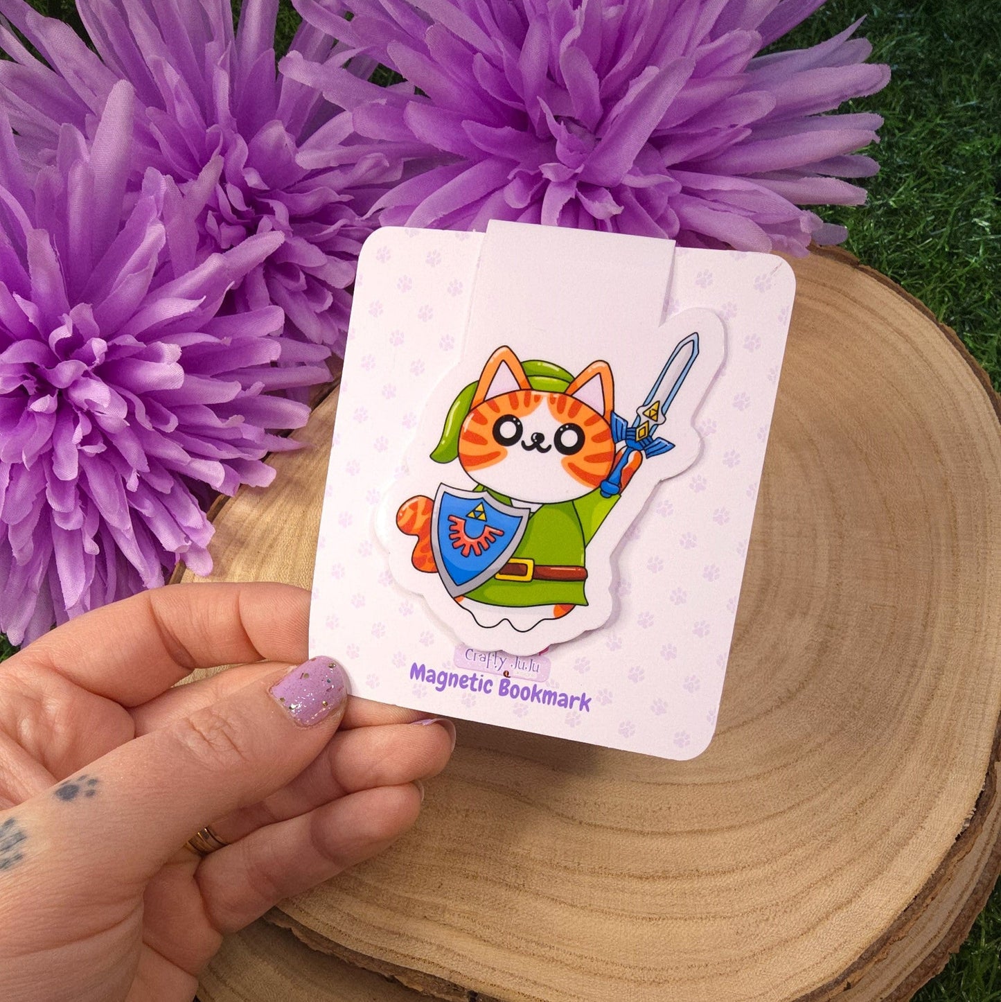 Cute Cat Link, Zelda Magnetic Bookmark