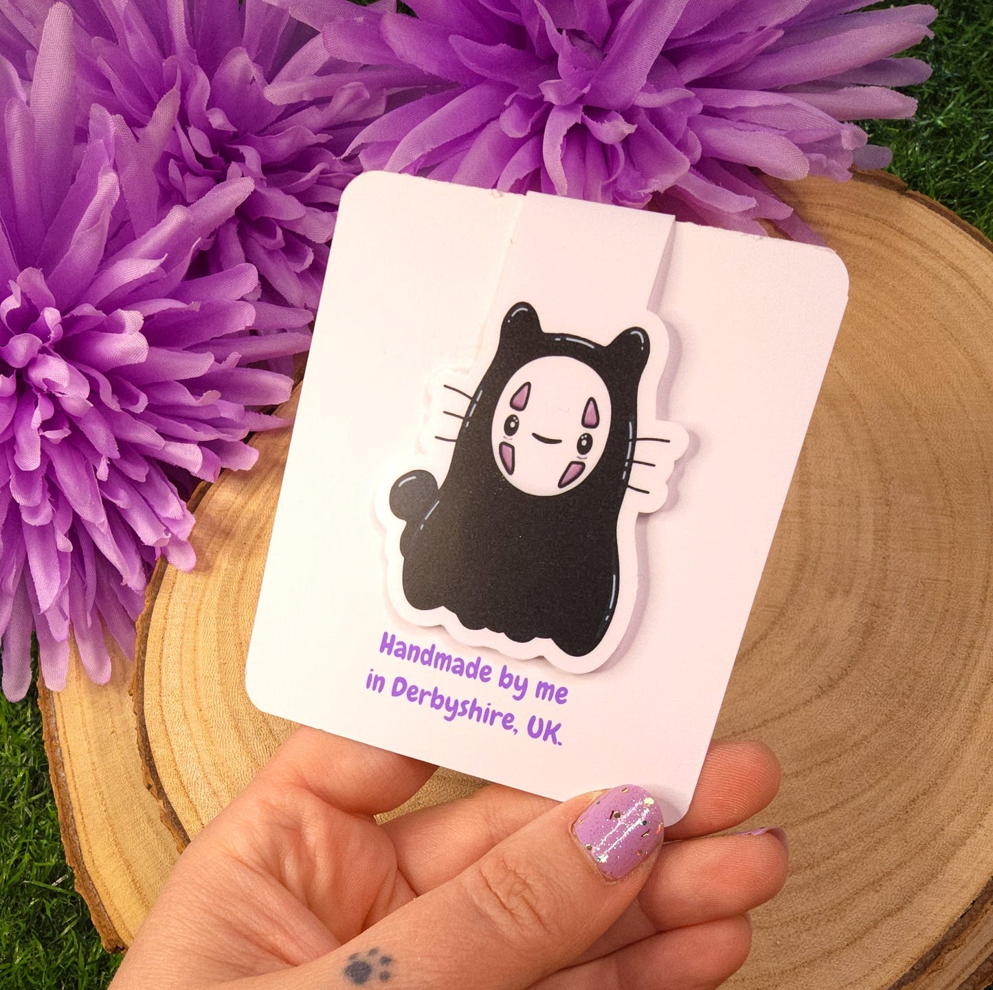 Cat No-Face Magnetic Bookmark