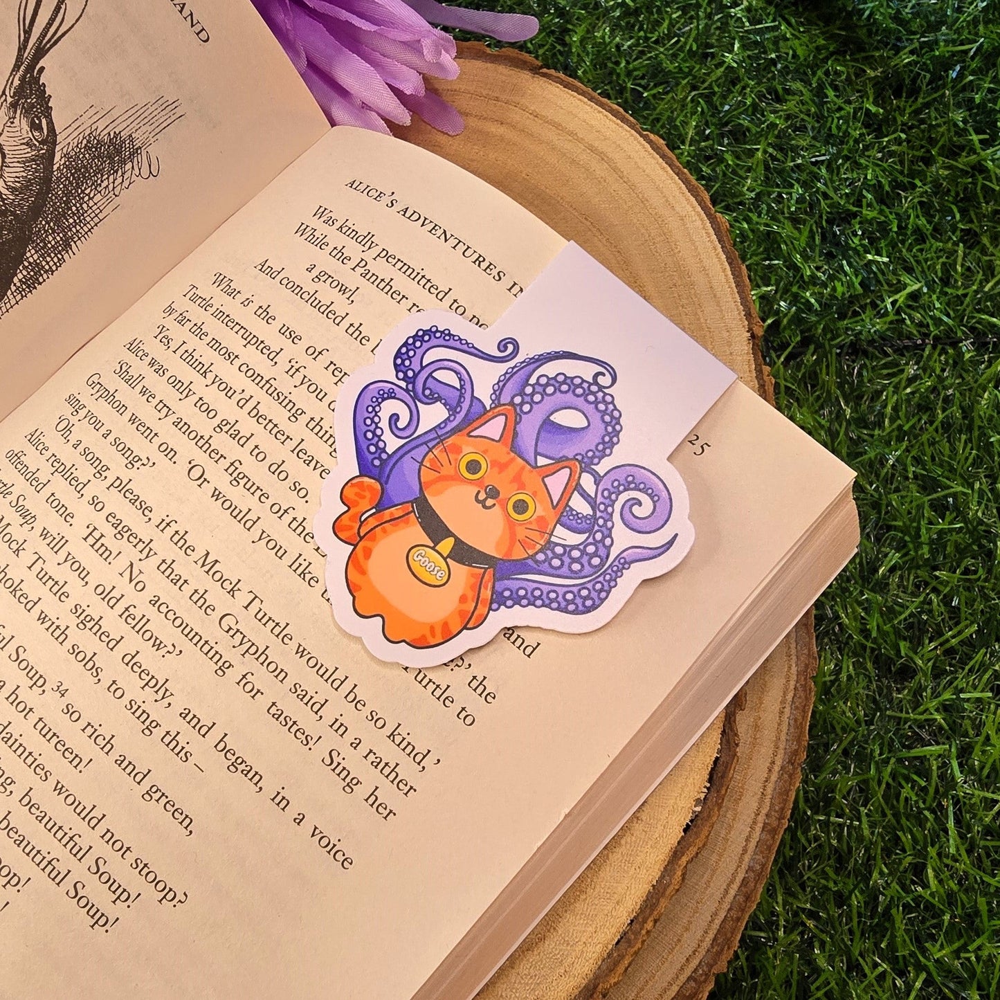 Goose The Cat Magnetic Bookmark