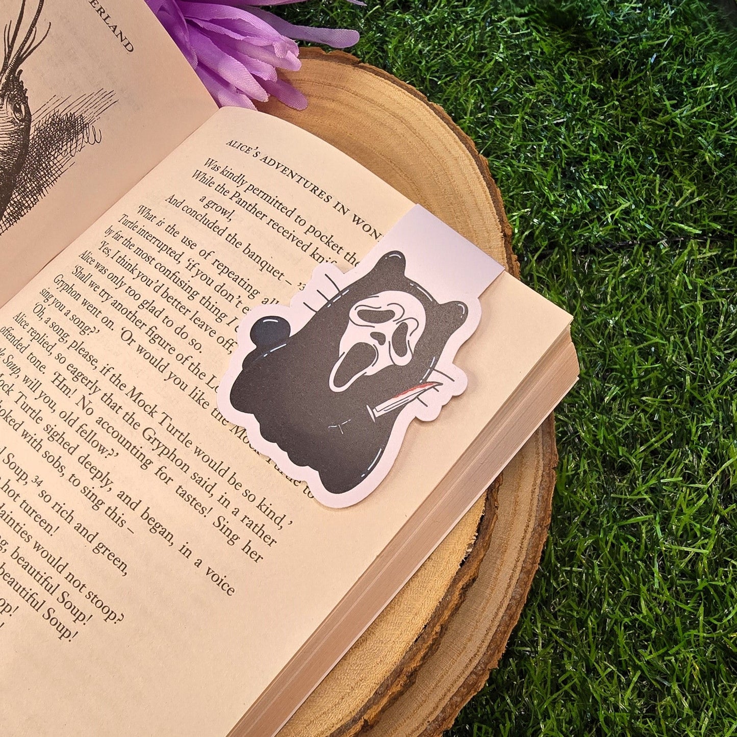 Cat Ghostface Magnetic Bookmark