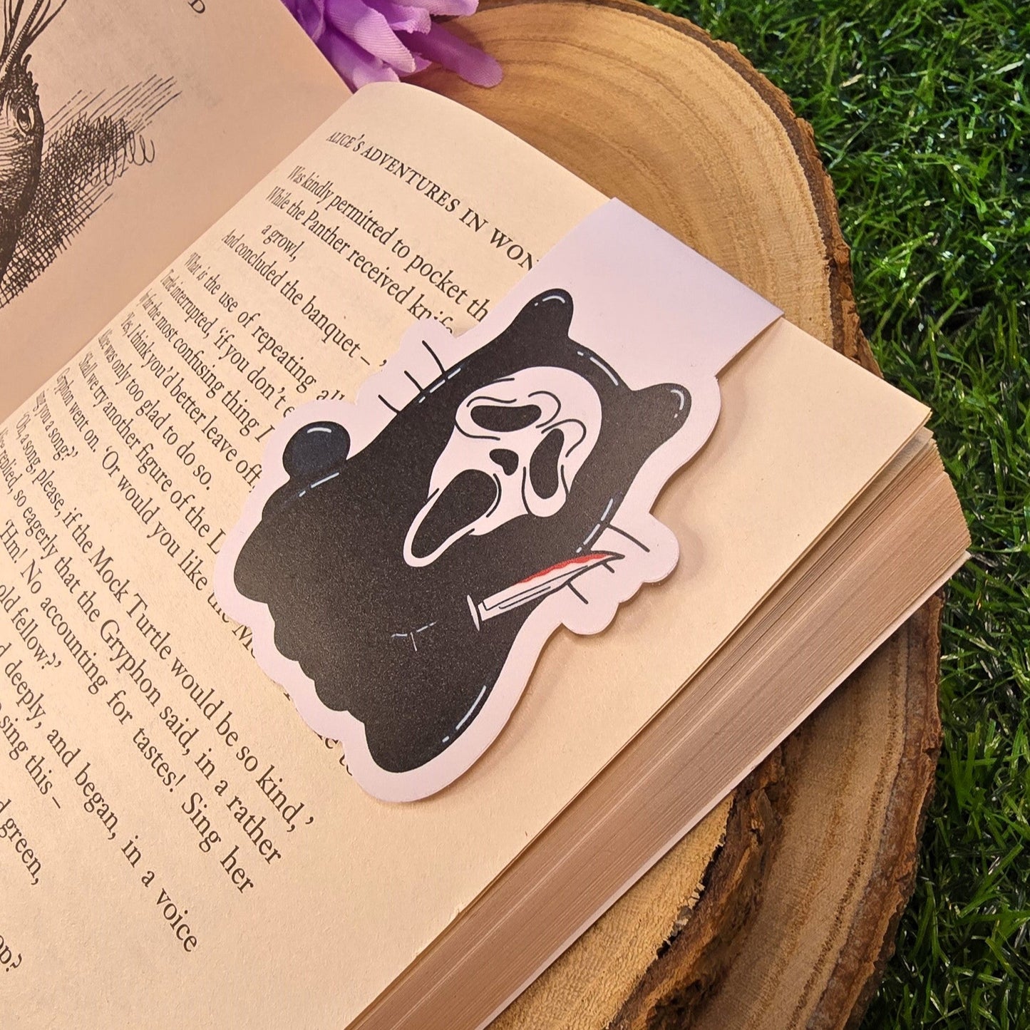 Cat Ghostface Magnetic Bookmark