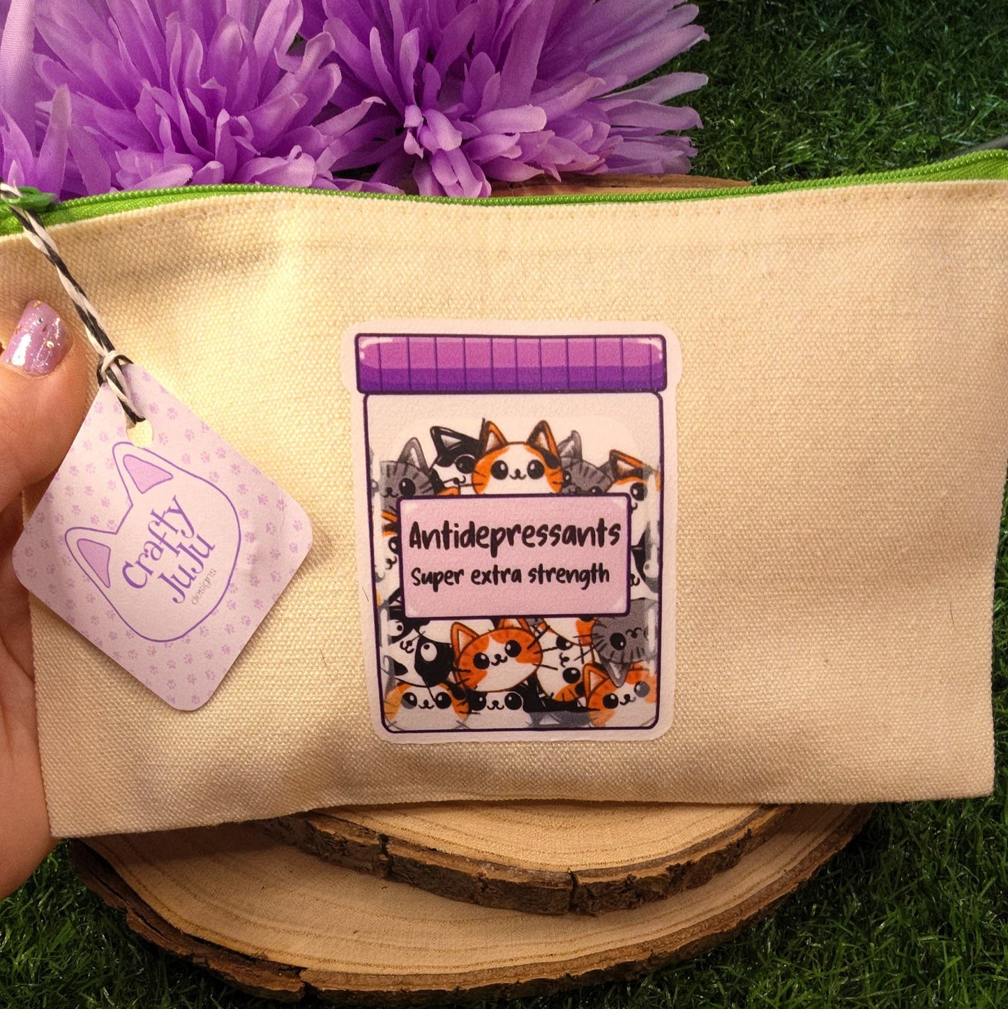 Cute Cat Antidepressants Jar Pencil Case