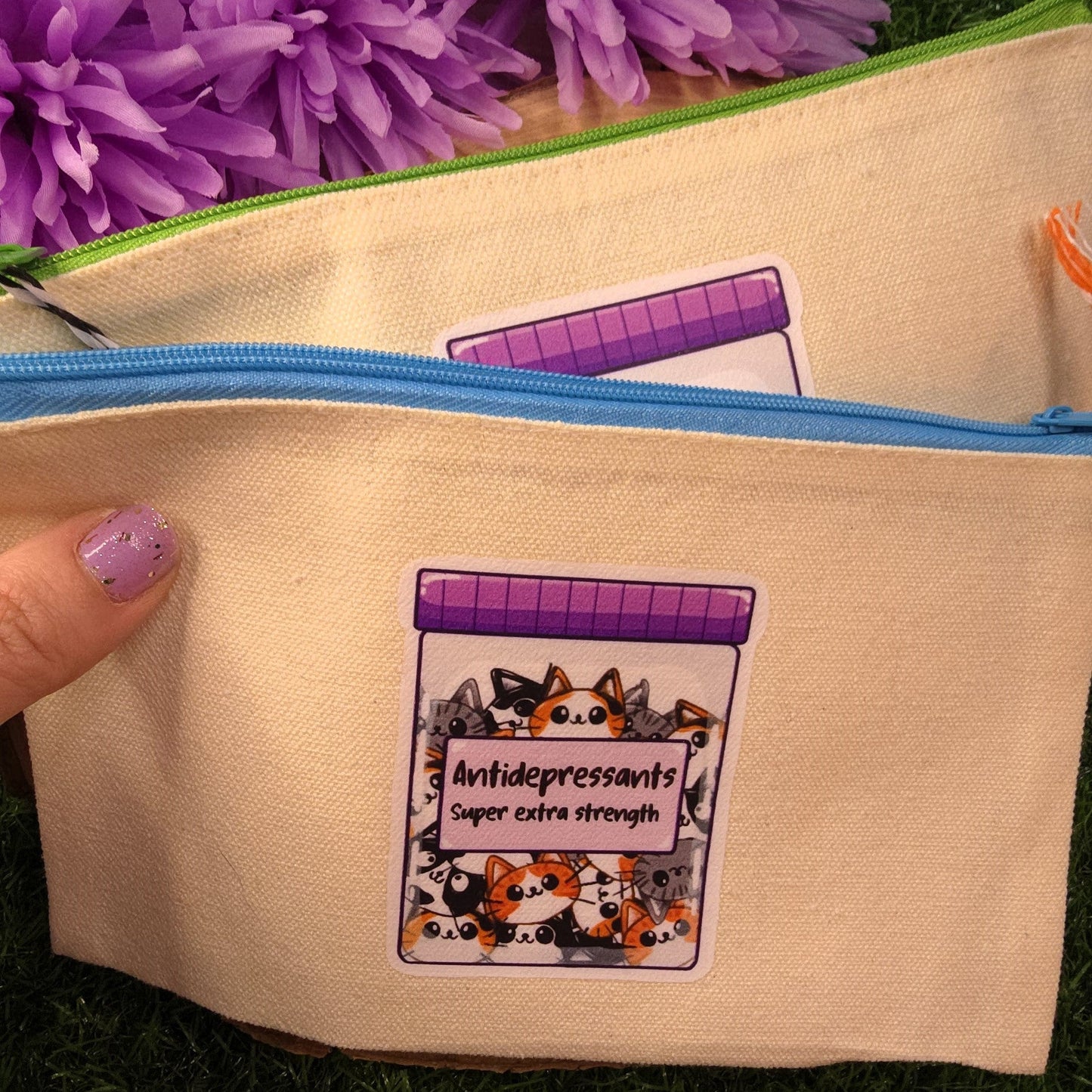 Cute Cat Antidepressants Jar Pencil Case