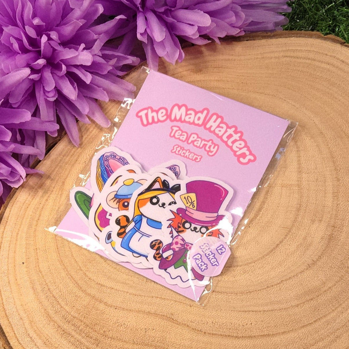 The Mad Hatters Tea Party Inspired Cat Sticker Pack