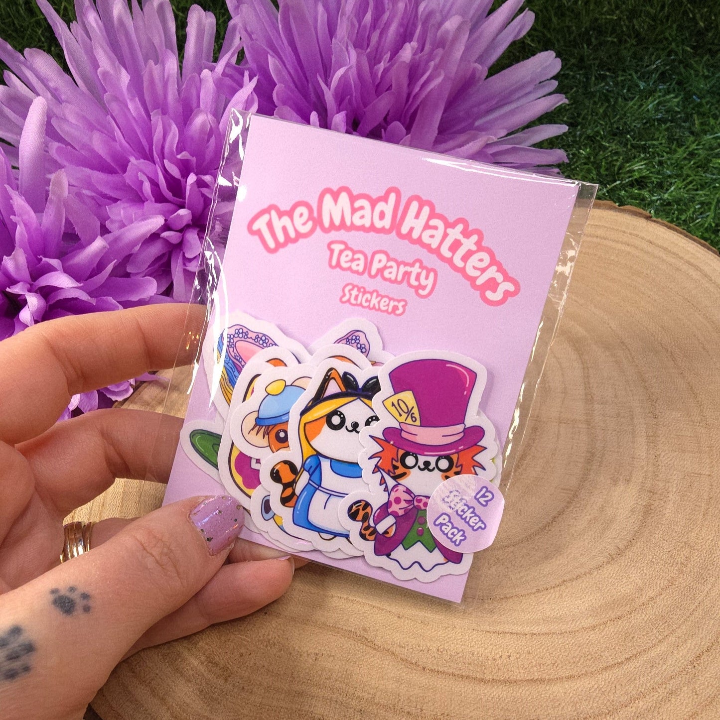 The Mad Hatters Tea Party Inspired Cat Sticker Pack
