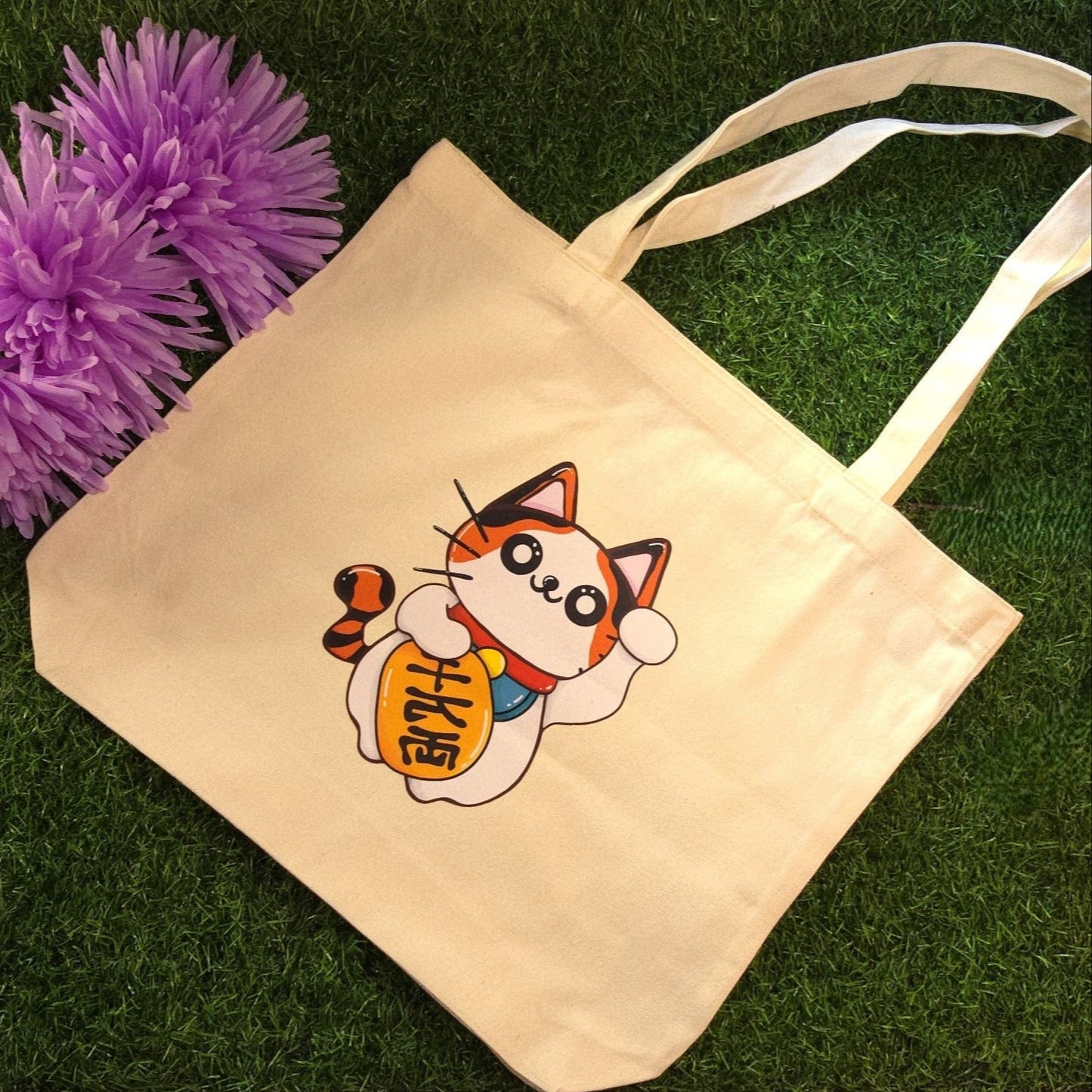 Cute Lucky Cat Tote Bag