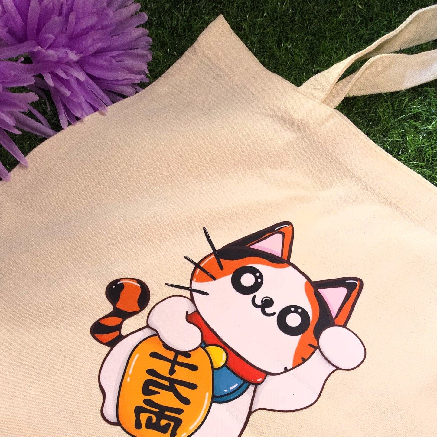 Cute Lucky Cat Tote Bag