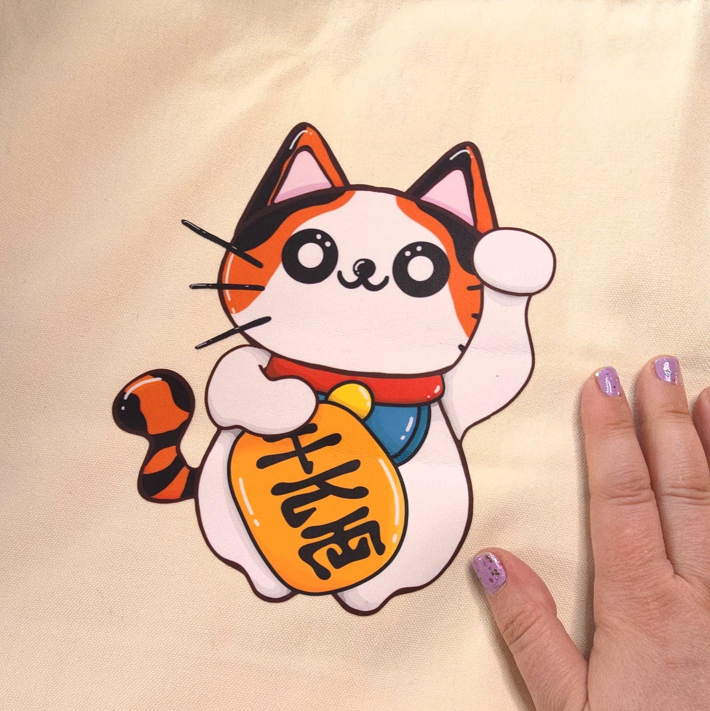 Cute Lucky Cat Tote Bag