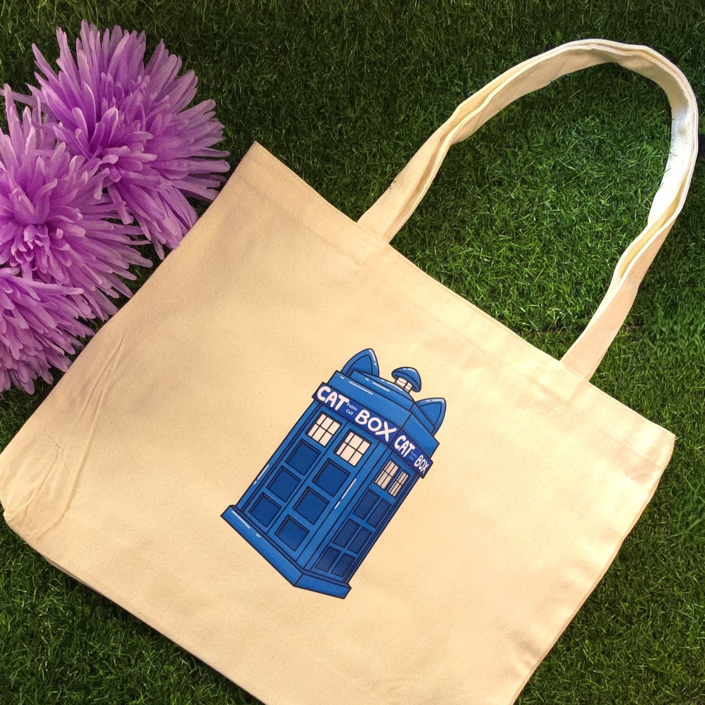 Cat Tardis Tote Bag