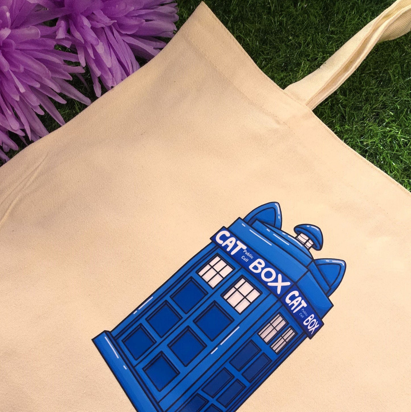 Cat Tardis Tote Bag