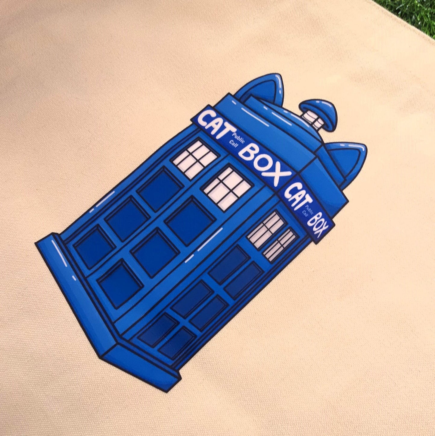 Cat Tardis Tote Bag