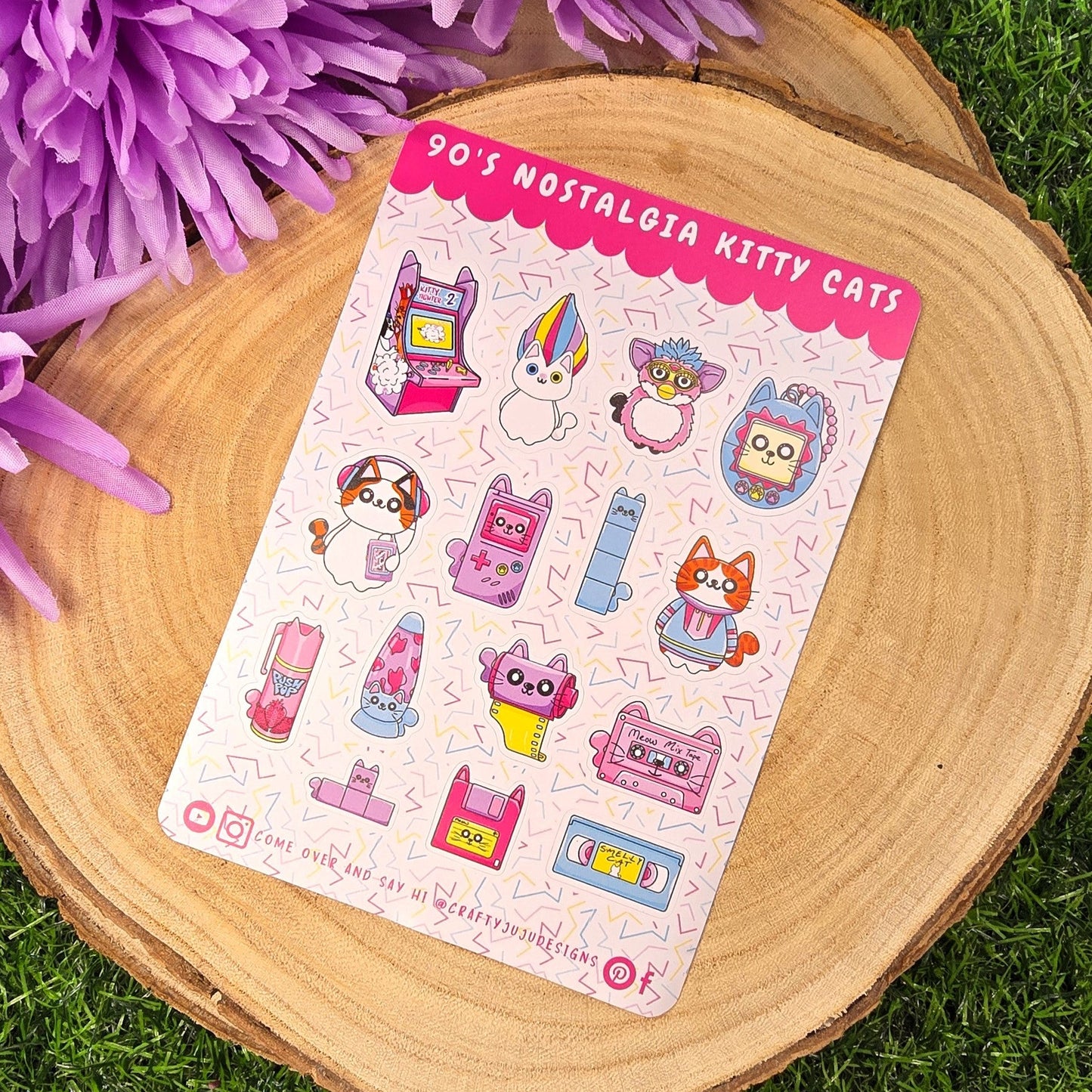 90s Nostalgia Kitty Cat Planner Sticker Sheets