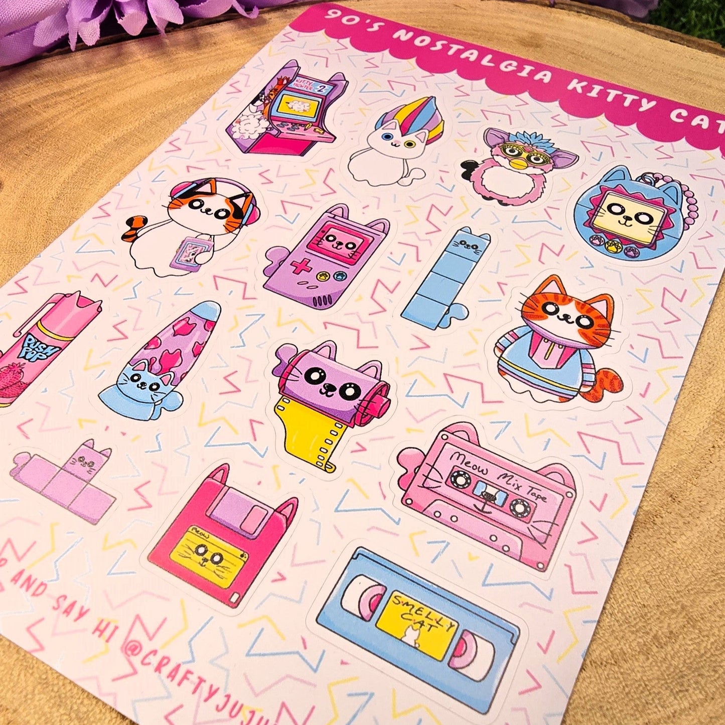 90s Nostalgia Kitty Cat Planner Sticker Sheets
