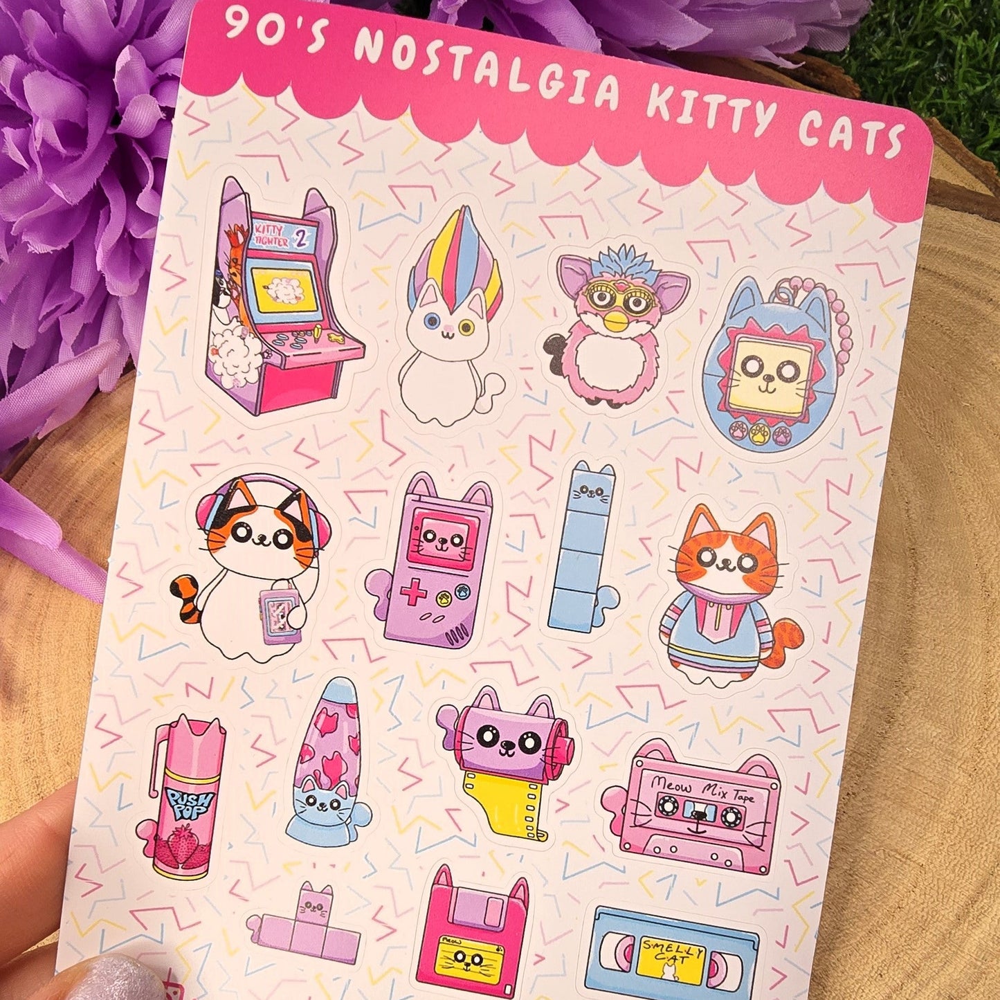 90s Nostalgia Kitty Cat Planner Sticker Sheets