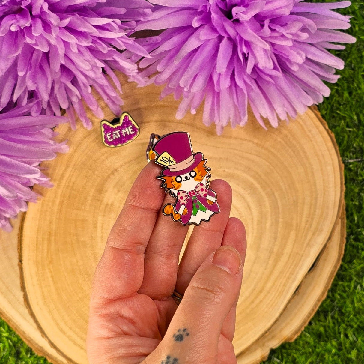 Alice in Wonderland Enamel Pins – Mad Hatter’s Tea Party - B-Grade - Cute Collectable Pin Set - 2.5–4cm Tall
