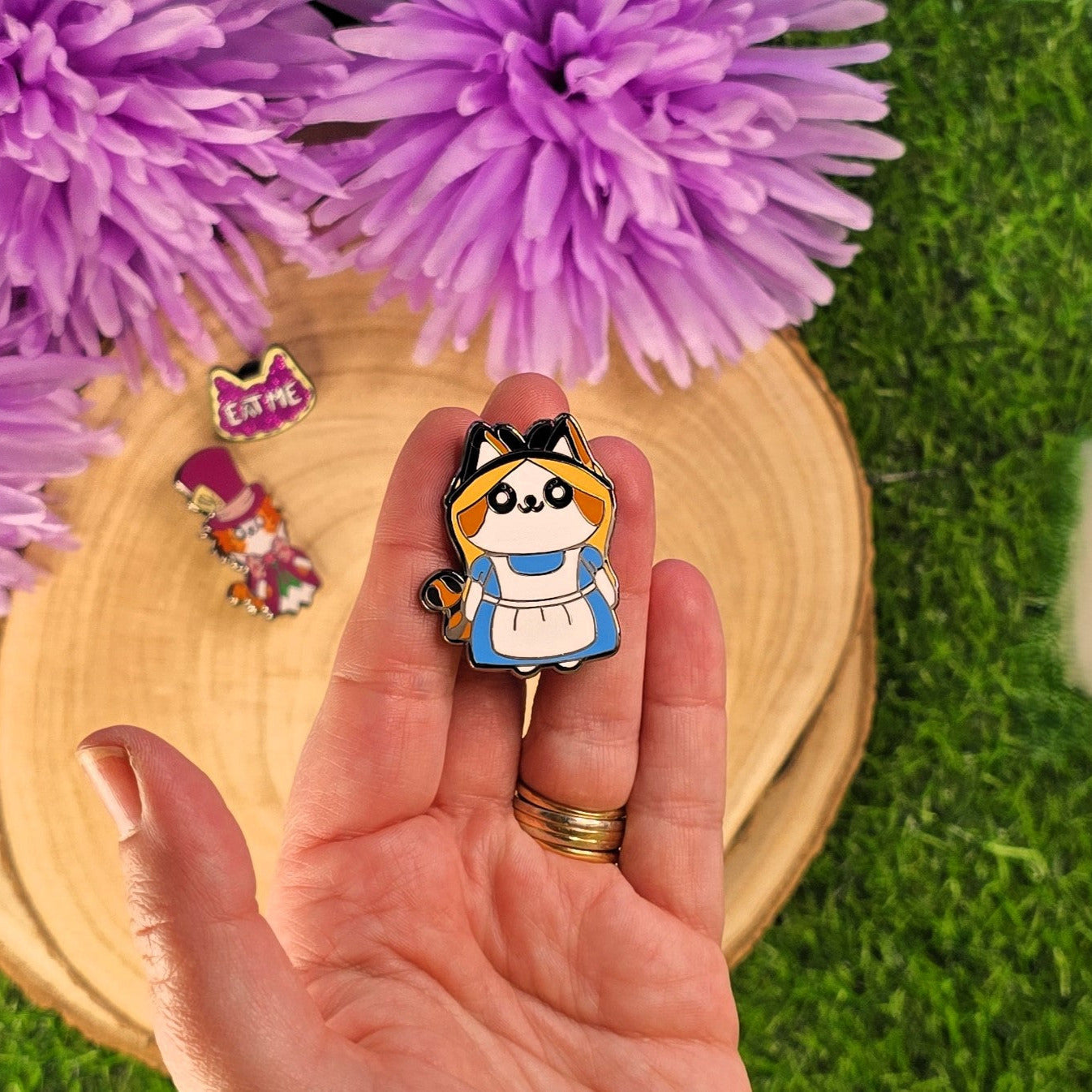 Alice in Wonderland Enamel Pins – Mad Hatter’s Tea Party - B-Grade - Cute Collectable Pin Set - 2.5–4cm Tall