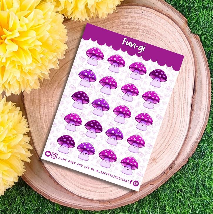 Fun-gi Kawaii Planner Sticker Sheet