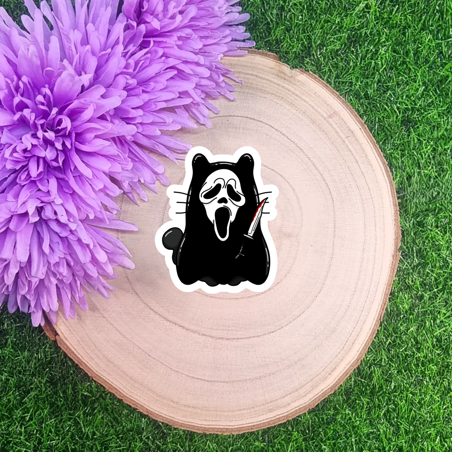 Scream Ghostface Cat Large Vinyl Die-cut Sticker