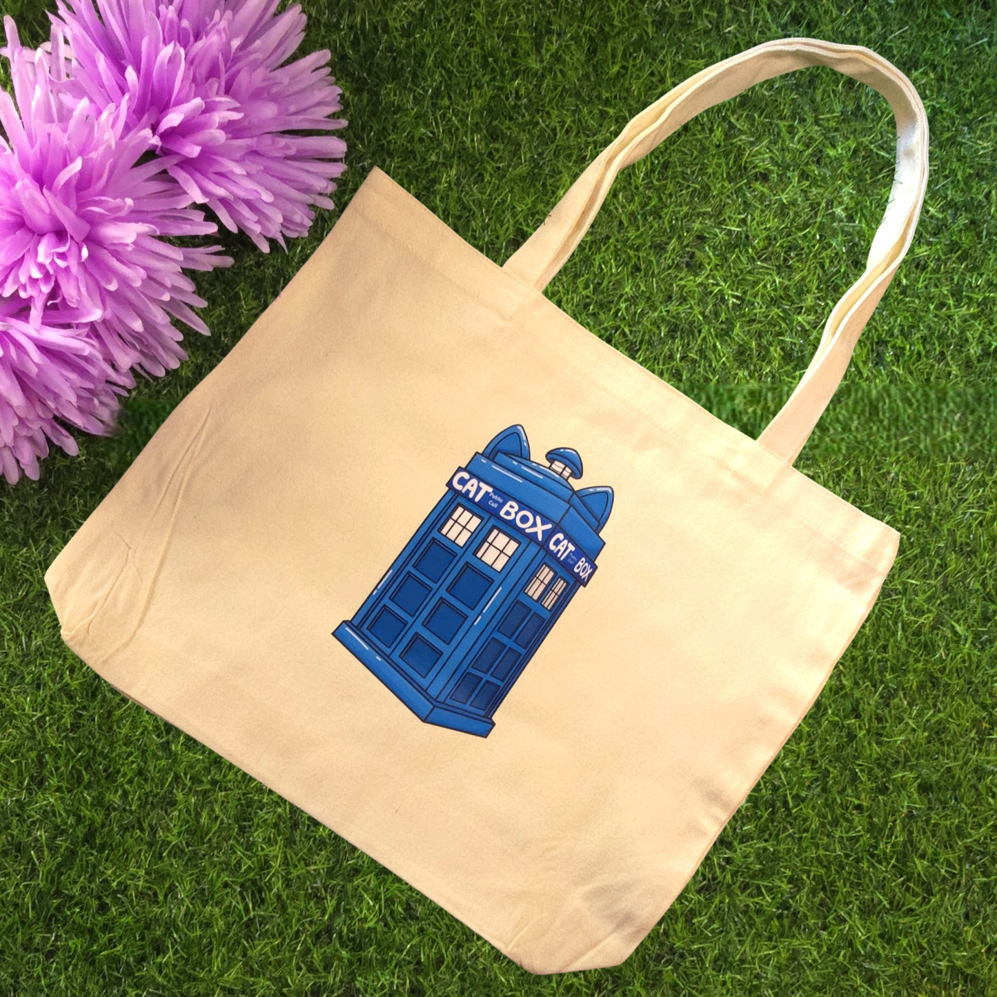 Cat Tardis Tote Bag