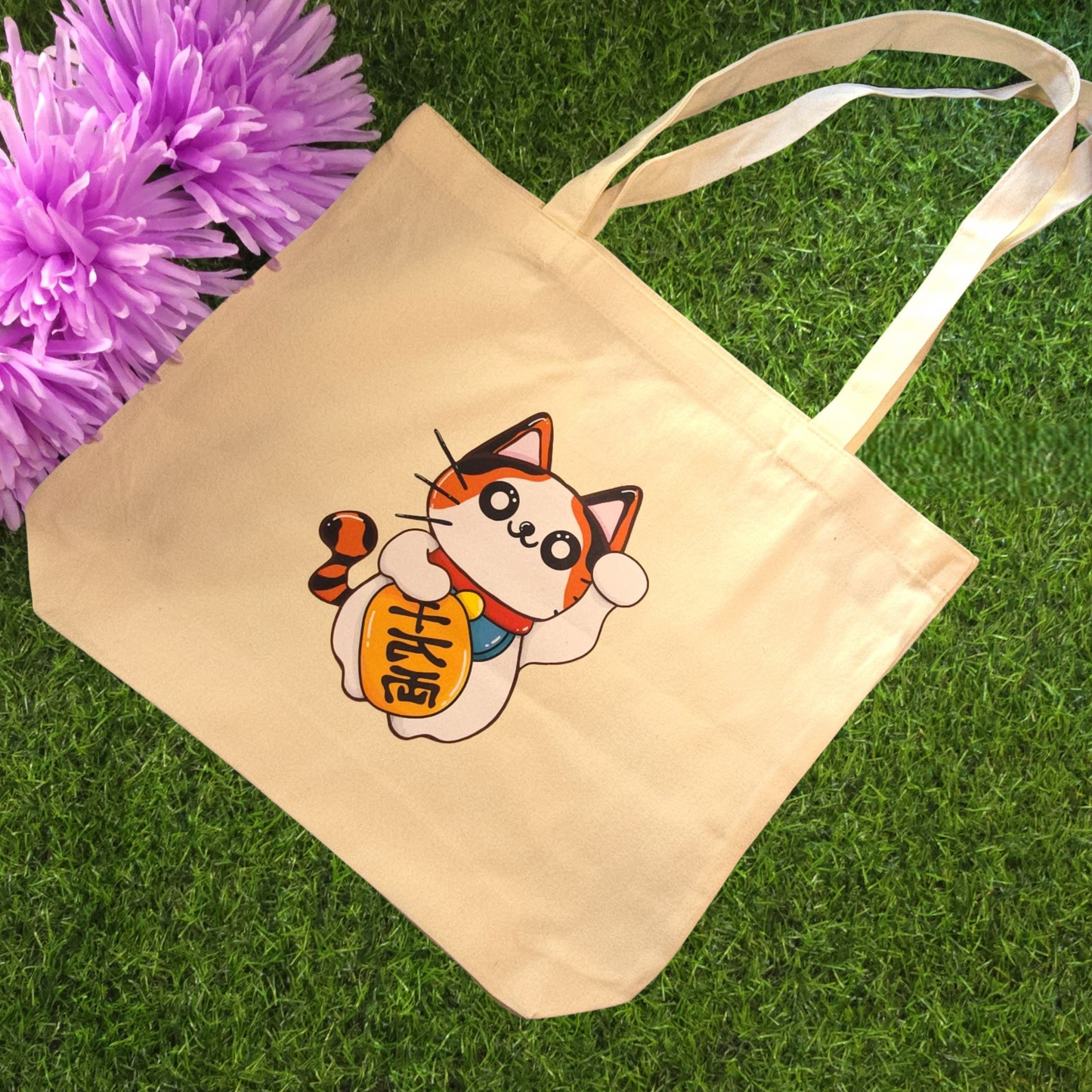 Cute Lucky Cat Tote Bag