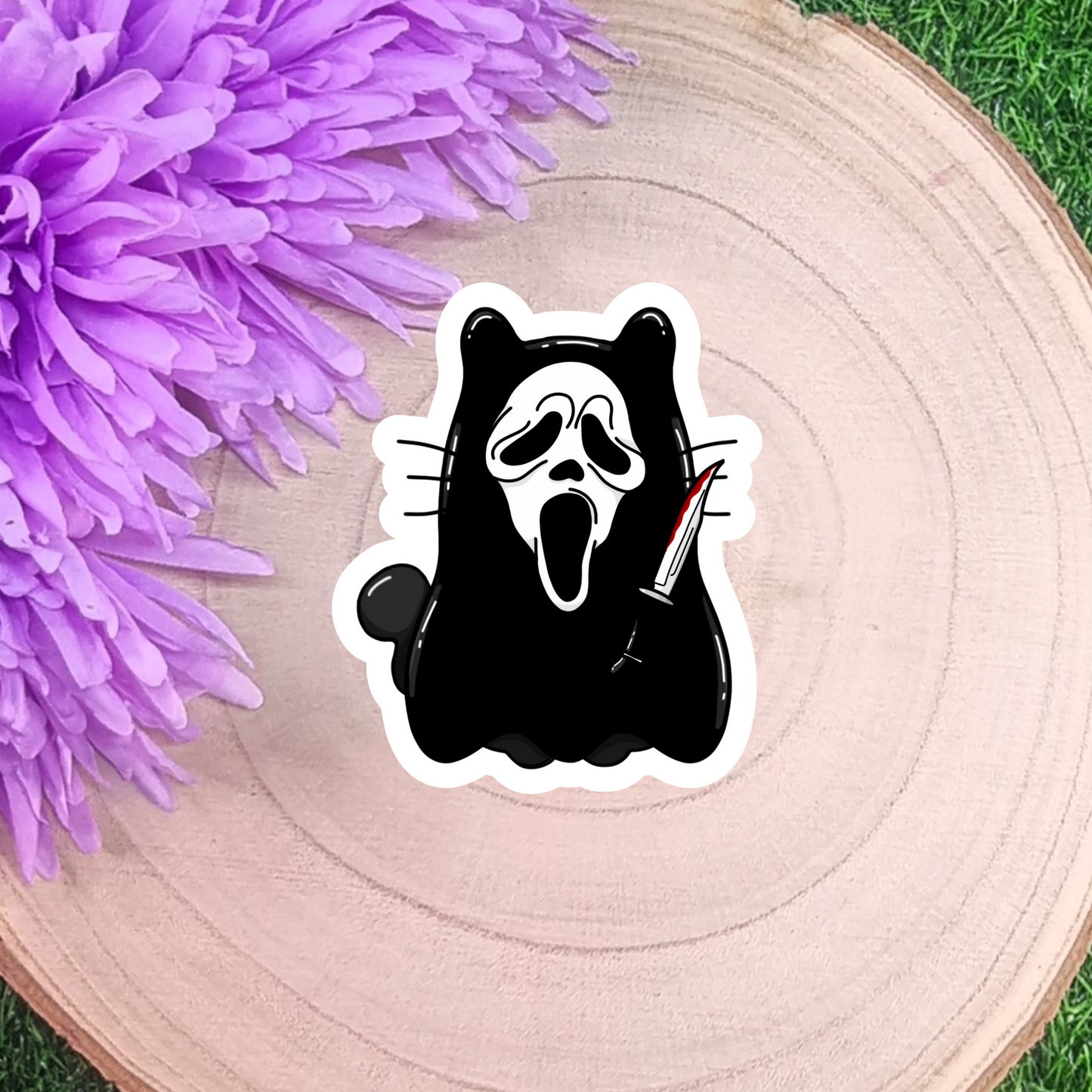 Scream Ghostface Cat Large Vinyl Die-cut Sticker