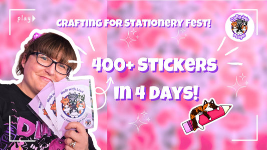 Making Hundreds of Stickers for Stationery Fest VIP Goodie Bags! ✨ Studio Vlog