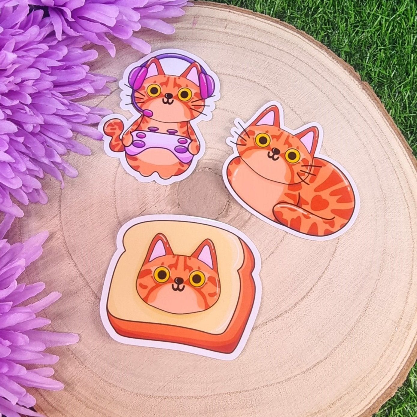 Ginger Cats Playtime Large Die Cut Vinyl Sticker