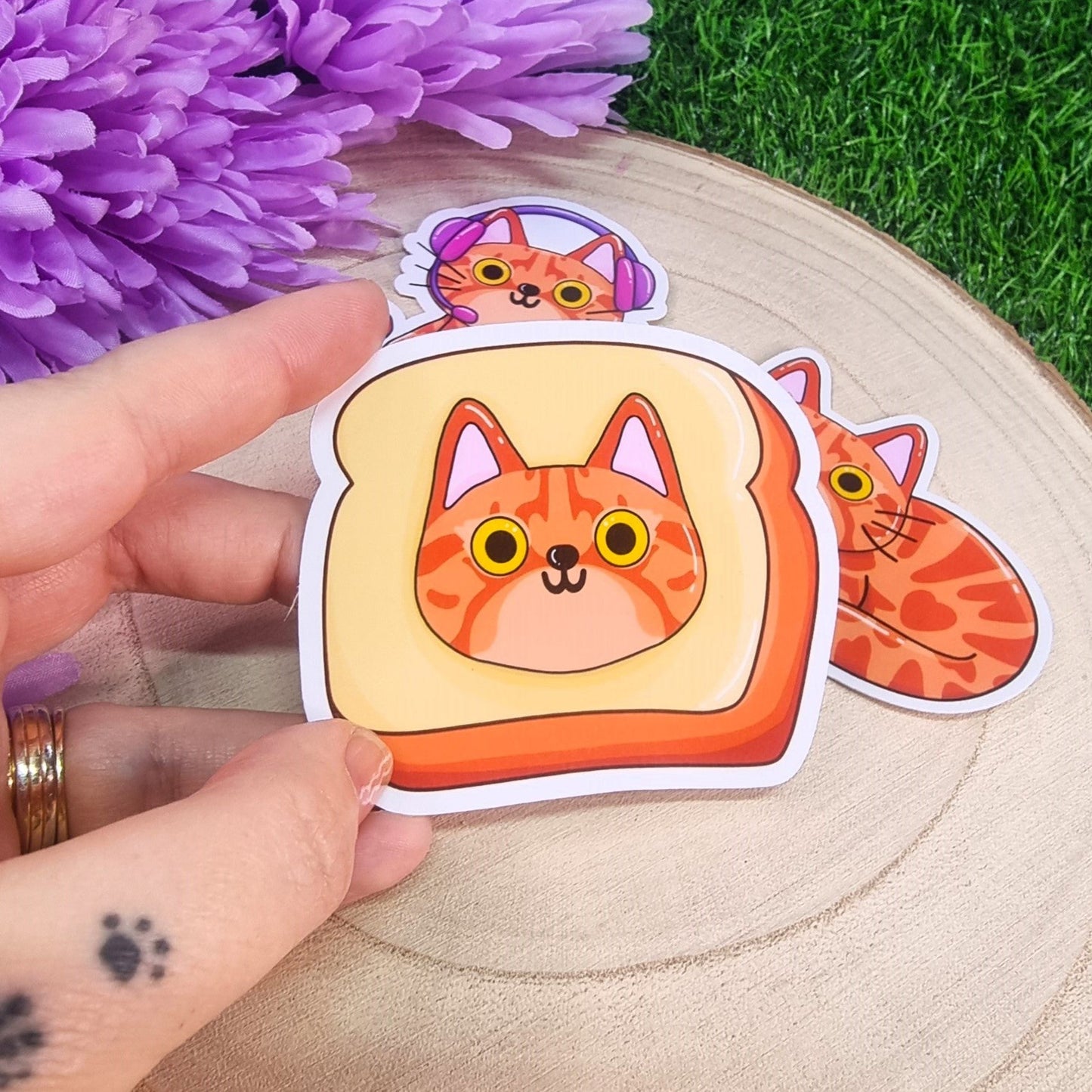 Ginger Cats Playtime Large Die Cut Vinyl Sticker